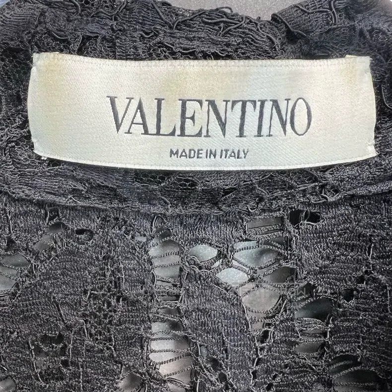 Valentino Valentino Black single-breasted openwork pattern shirt Size S / US 4 / IT 40 - 3 Thumbnail