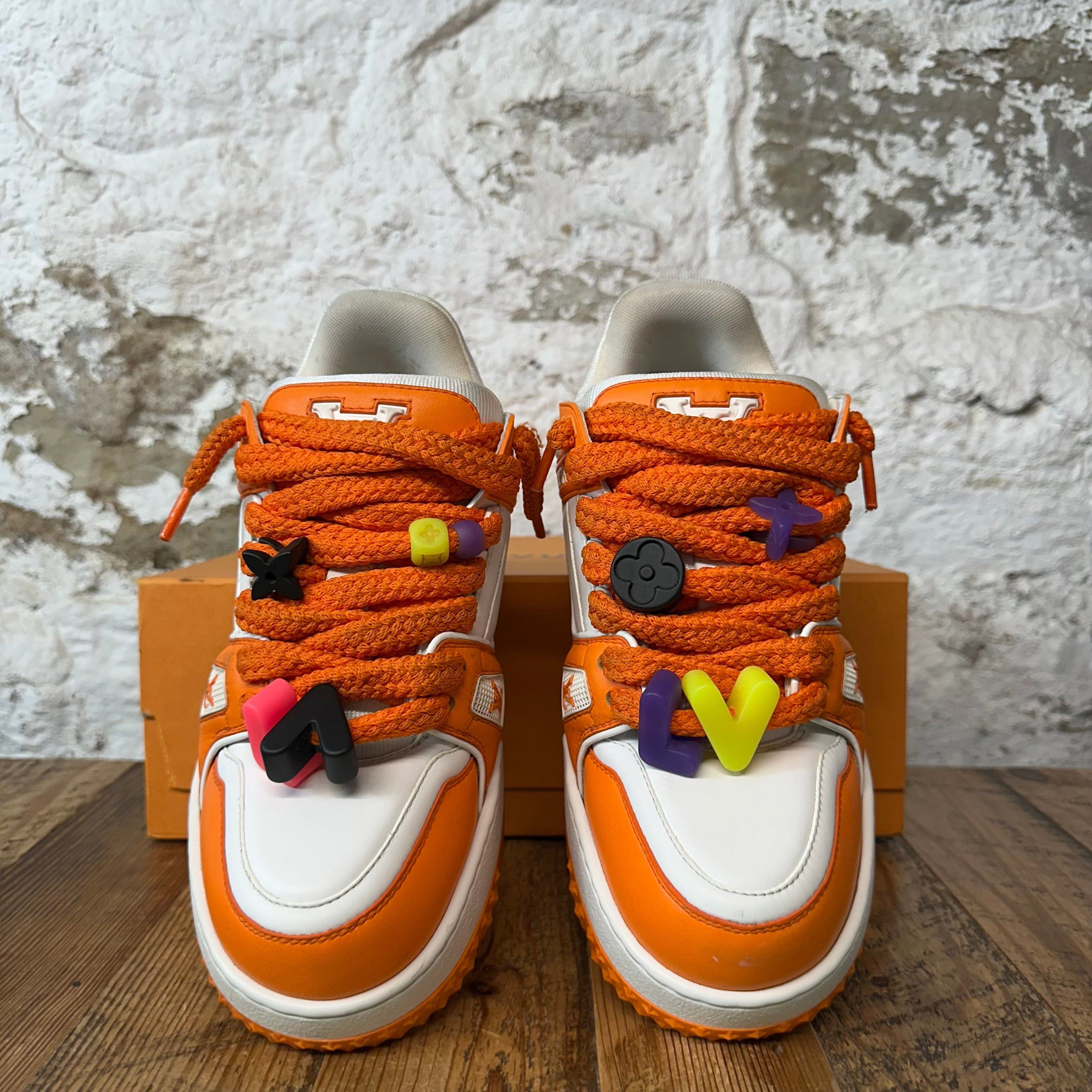 Louis Vuitton Louis Vuitton Orange White Maxi Trainer Sz 6.5 (5LV) Size US 6.5 / EU 39-40 - 3 Thumbnail