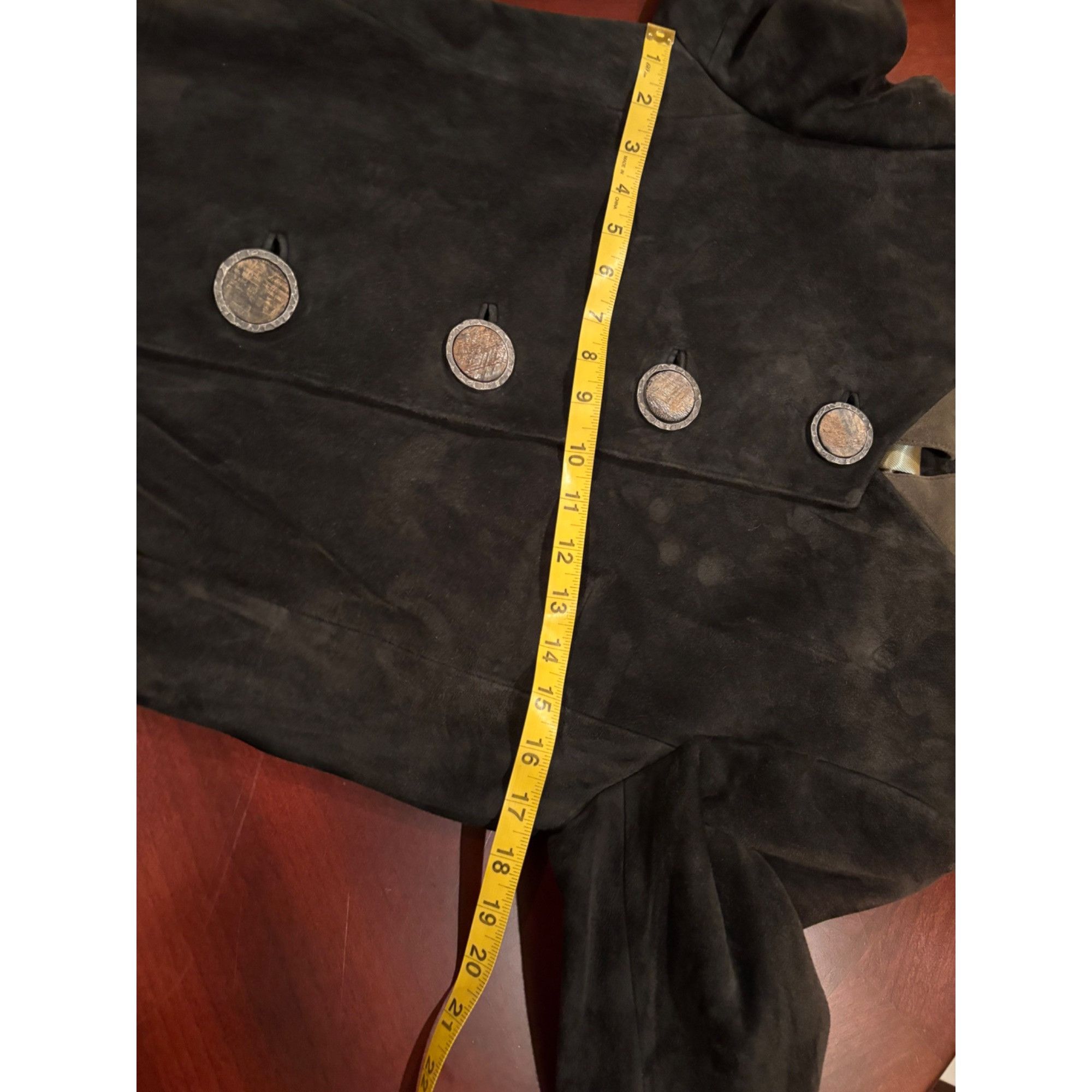 Vintage Admont Vintage Long Olive Green Suede Coat With Large Metal Size M / US 6-8 / IT 42-44 - 10 Thumbnail
