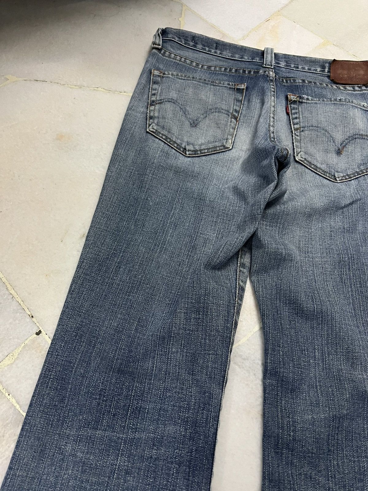Levi's 💥Flare💥Vintage Levis 517 Stone Wash Distress Jean Size US 31 - 14 Thumbnail