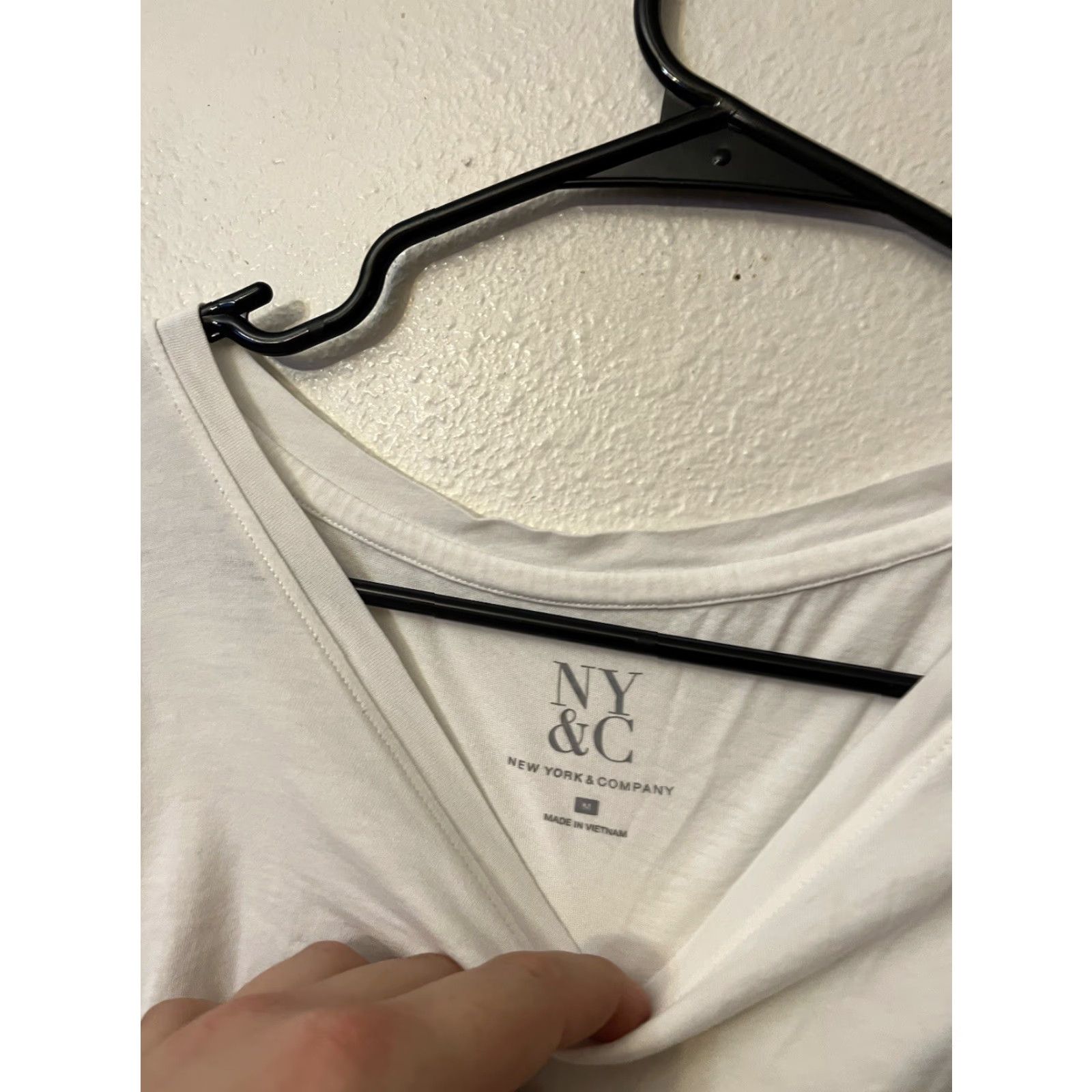 Vintage New York & Company Blouse Women’s Medium White Balloon Sleeve Top Size M / US 6-8 / IT 42-44 - 3 Thumbnail
