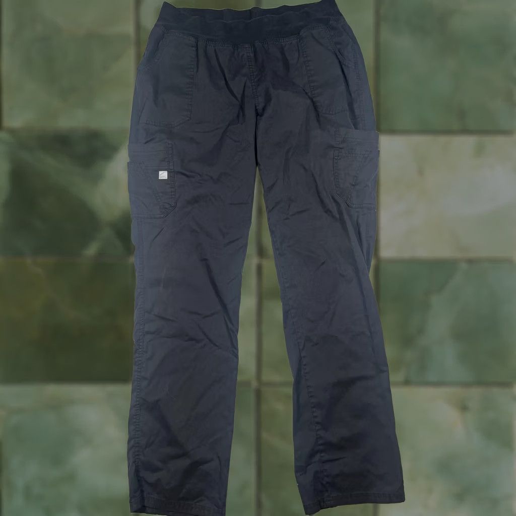 Vintage Butter-Soft Stretch Scrub Cargo Pants XLT Black Elastic Waist Womens 15850SR XL Black UA Scrubs Size US 36 / EU 52 - 1 Thumbnail