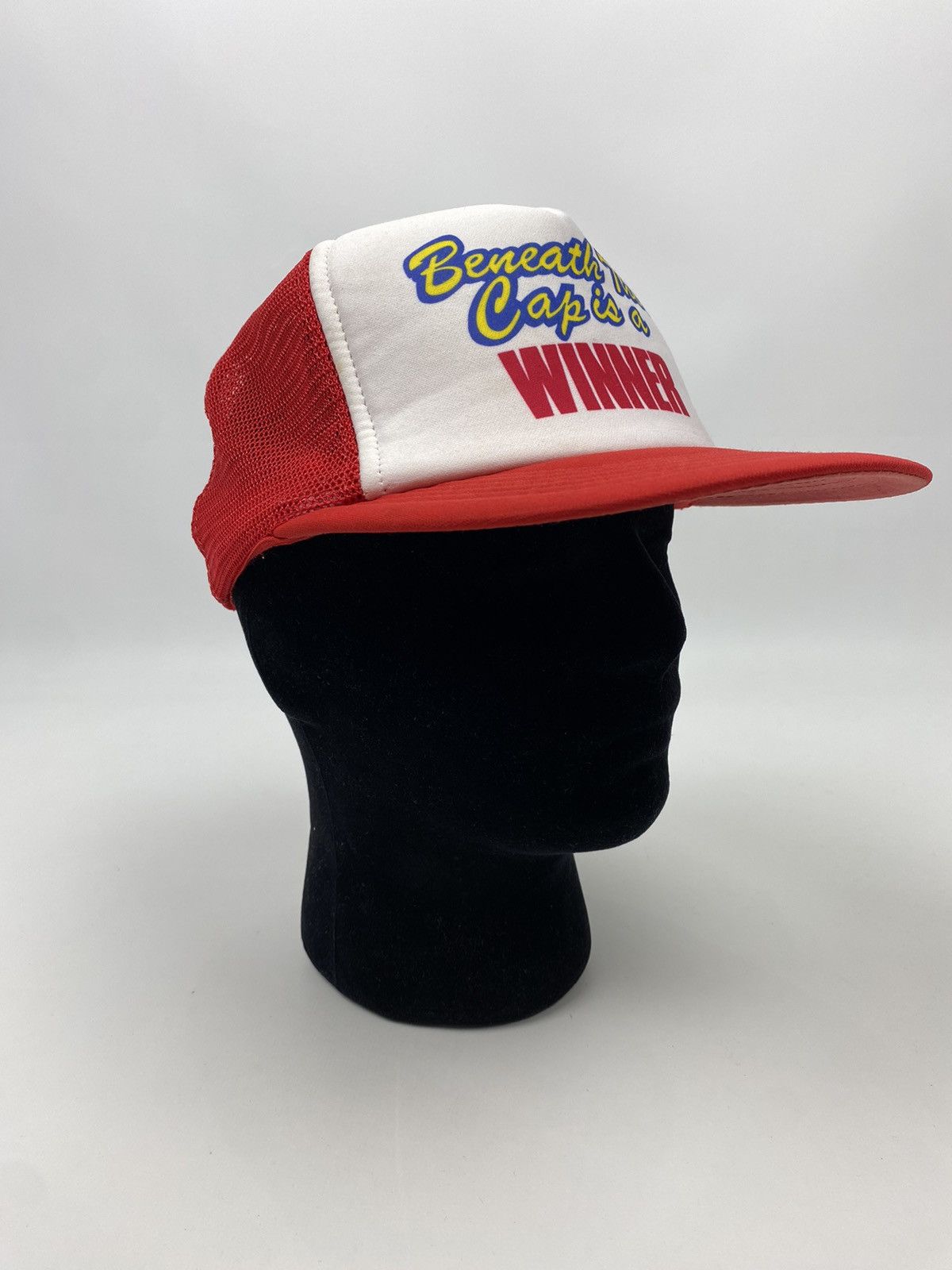 Vintage 1990’s Vintage Winner Quote Trucker Snap Back Hat Size ONE SIZE - 7 Thumbnail