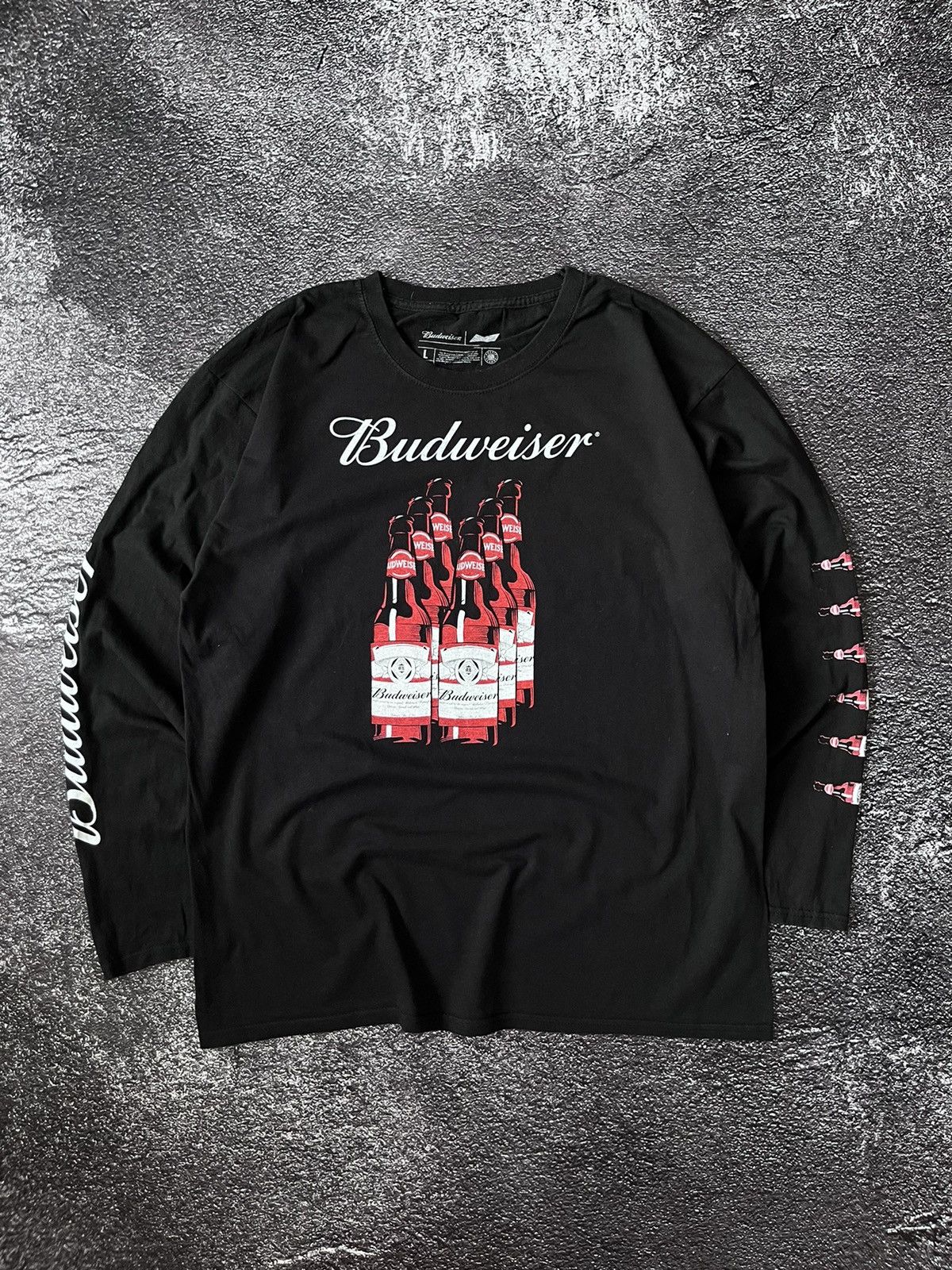 Budweiser Vintage 90s Y2K Budweiser Beer Logo Long Sleve Tee Size US L / EU 52-54 / 3 - 1 Thumbnail