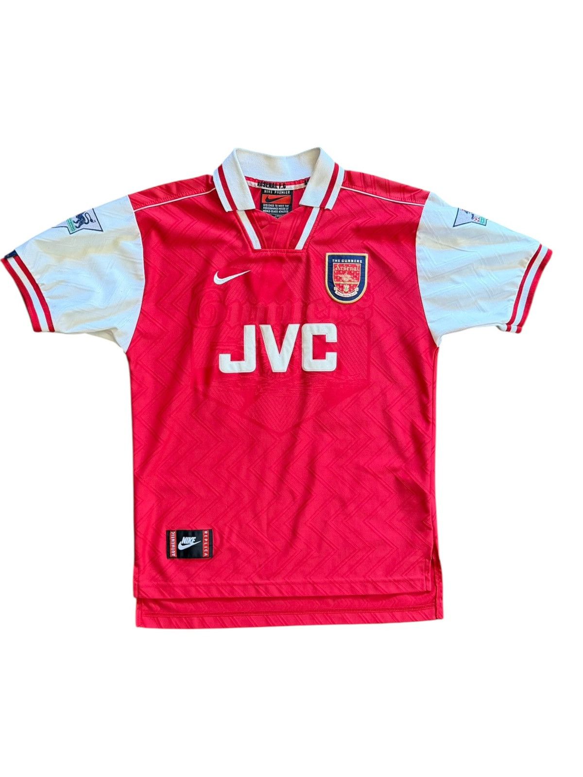 Nike Vintage Arsenal 1994–1996 Nike Home Shirt JVC Sponsor Size US S / EU 44-46 / 1 - 1 Thumbnail