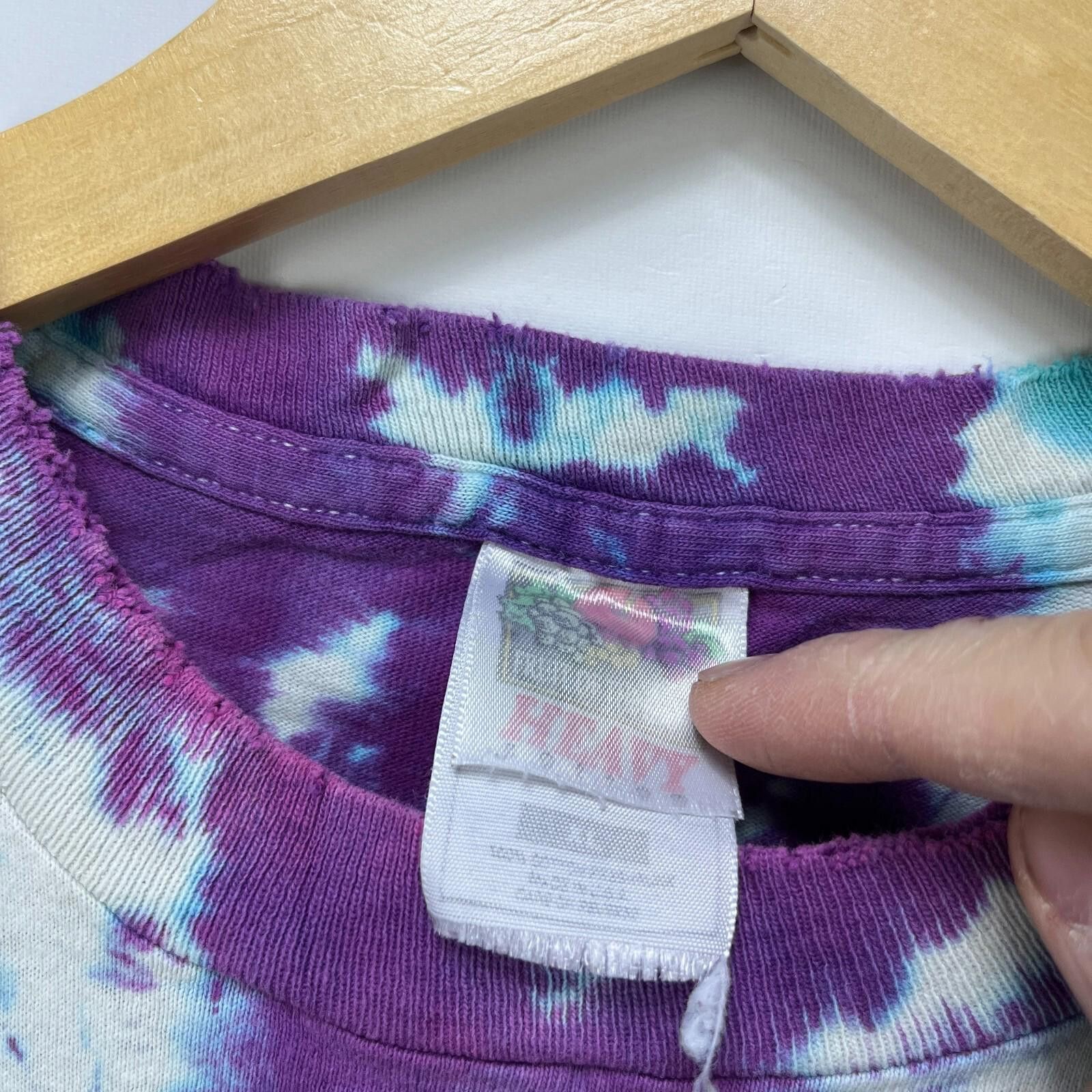 Fruit Of The Loom Vintage 90s Tie Dye Liquid AOP T Shirt Hippie XL Size US XL / EU 56 / 4 - 5 Thumbnail