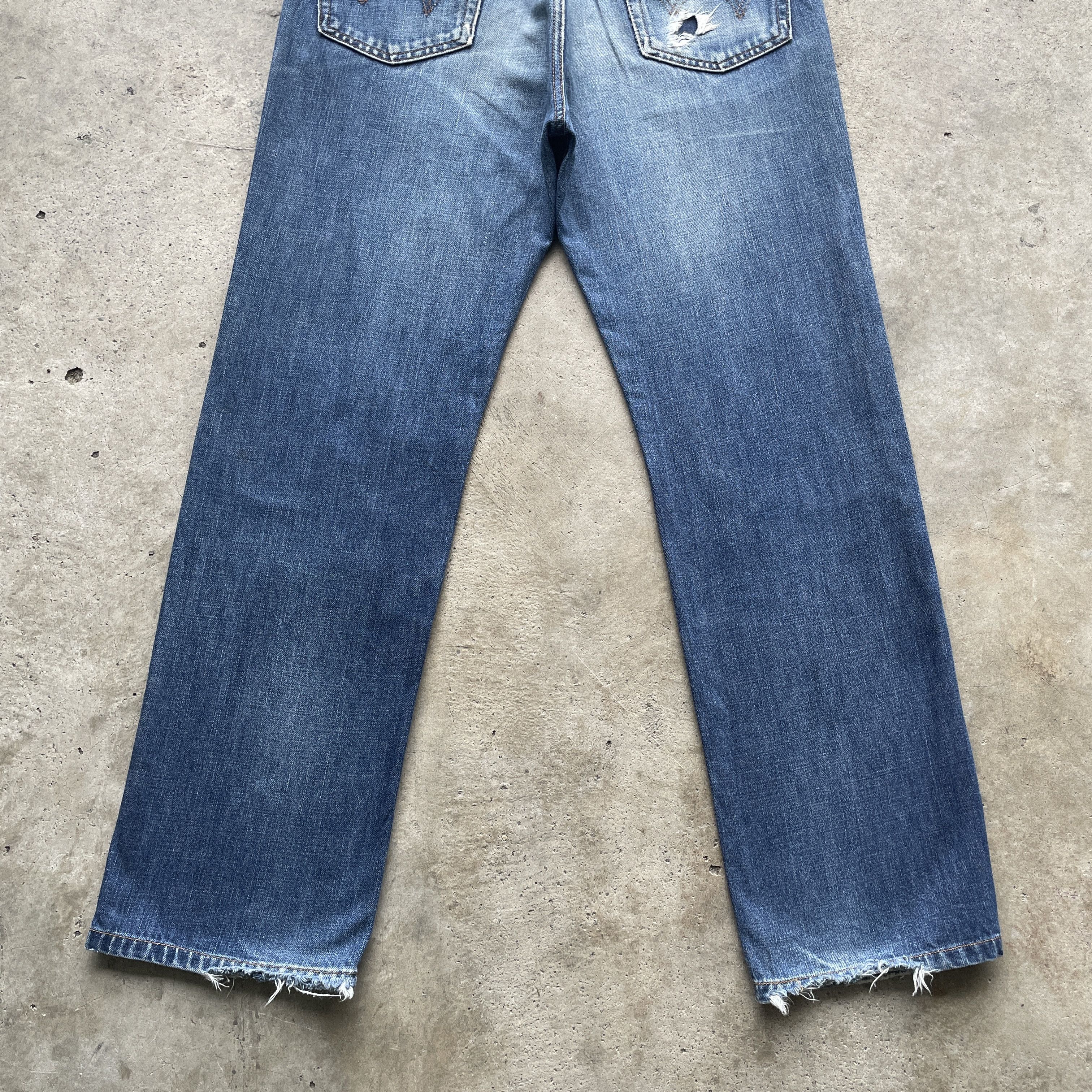Edwin × Japanese Brand W31 VINTAGE EDWIN 503 JEANS FADED DENIM DISTRESSED PANTS Size US 31 - 10 Thumbnail