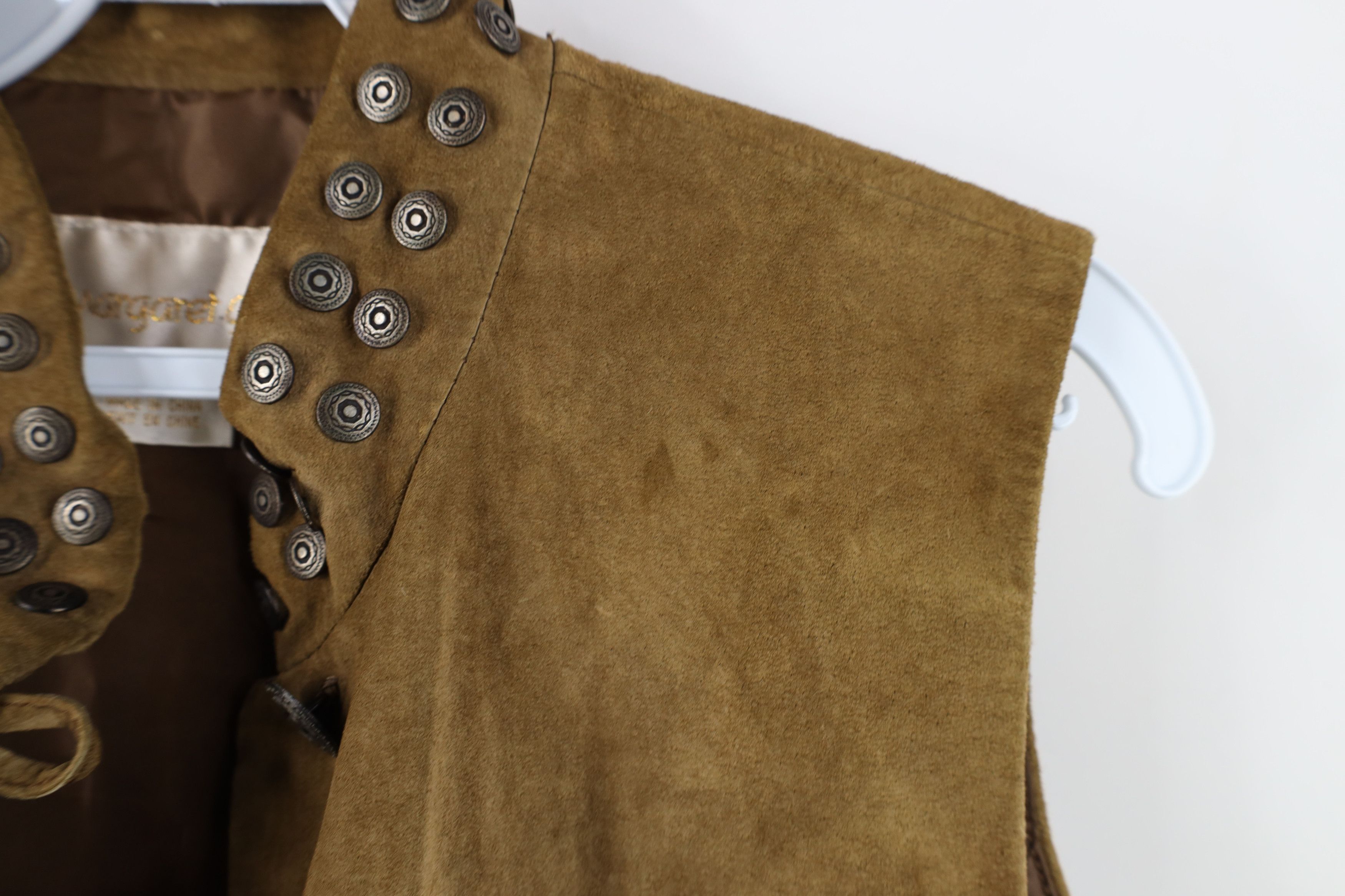 Vintage Vintage 90s Streetwear Suede Leather Button Vest Jacket Size XL / US 12-14 / IT 48-50 - 9 Thumbnail