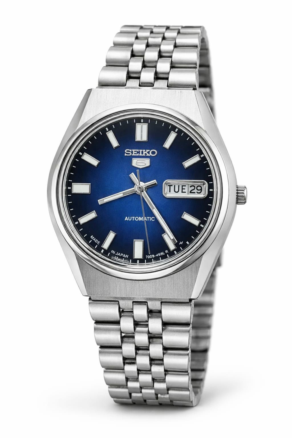Vintage Men's Wrist Automatic Watch Blue Dial