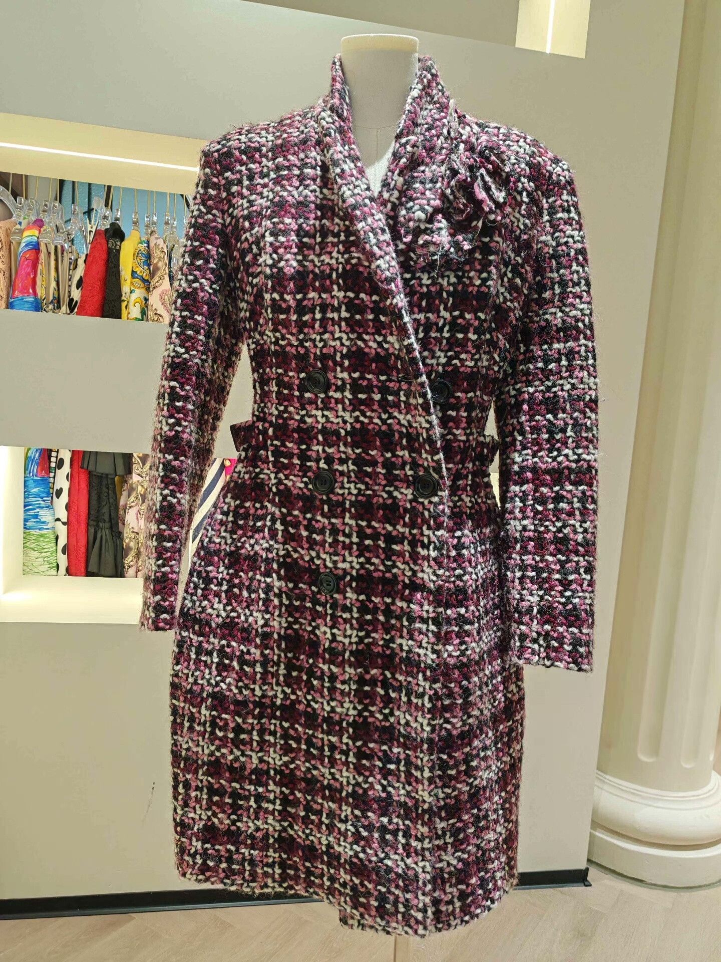 Ermanno Scervino Ermanno Scervino Pink Wool Blend Coat Size S / US 4 / IT 40 - 1 Thumbnail