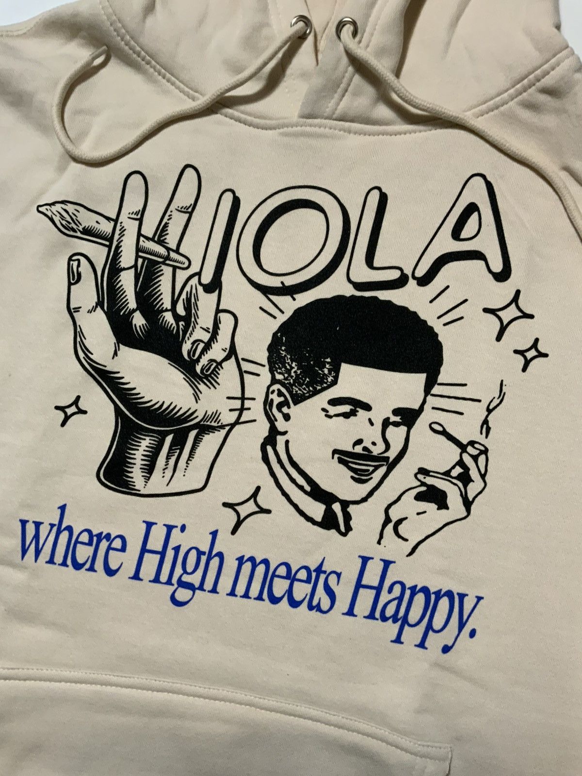 Other Viola Where High Meets Happy Cannabis Smoking Joint Hoodie Size US XL / EU 56 / 4 - 5 Thumbnail