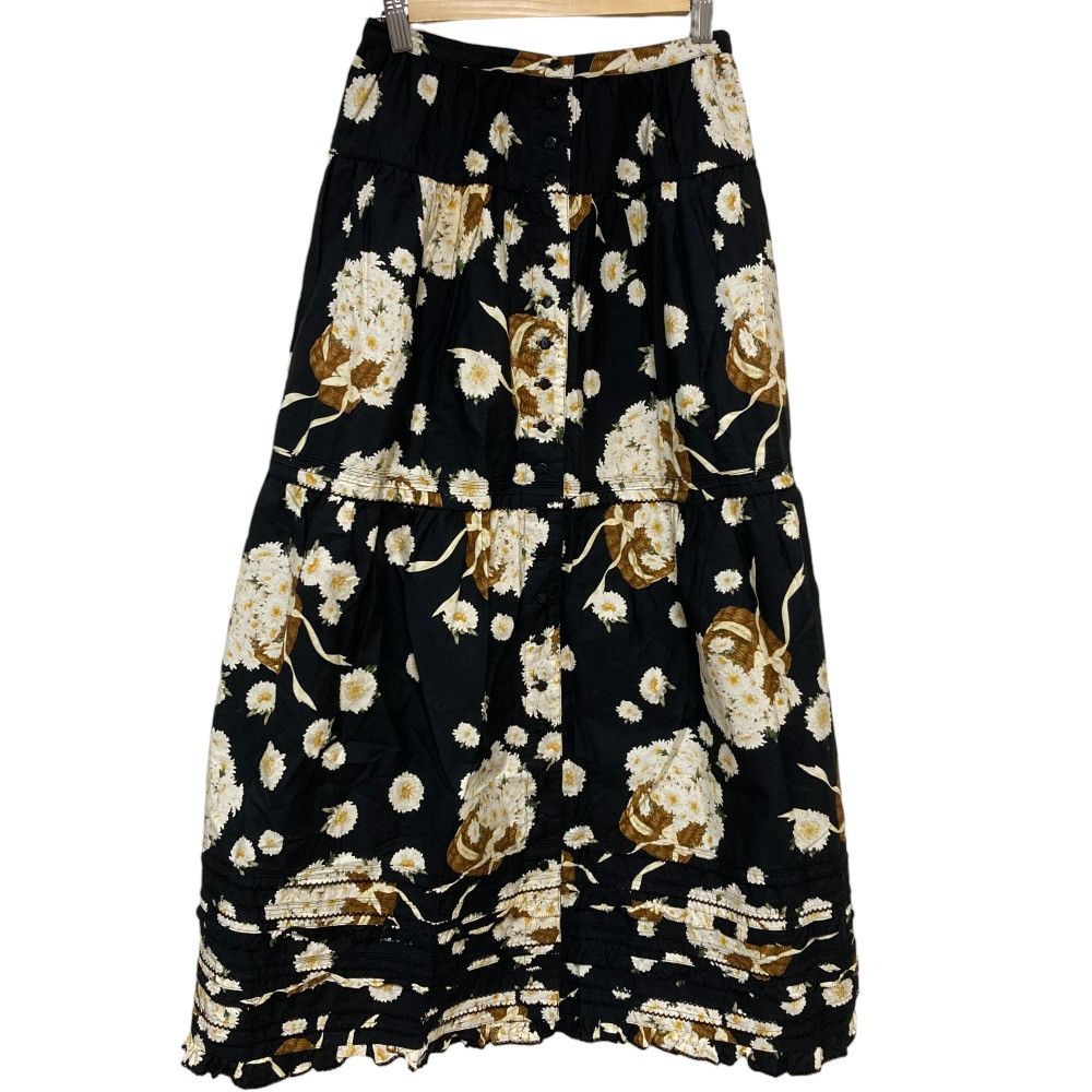 Other PINK HOUSE Flower Print A-Line Long Skirt Cotton Skirts DUTY FREE for USA