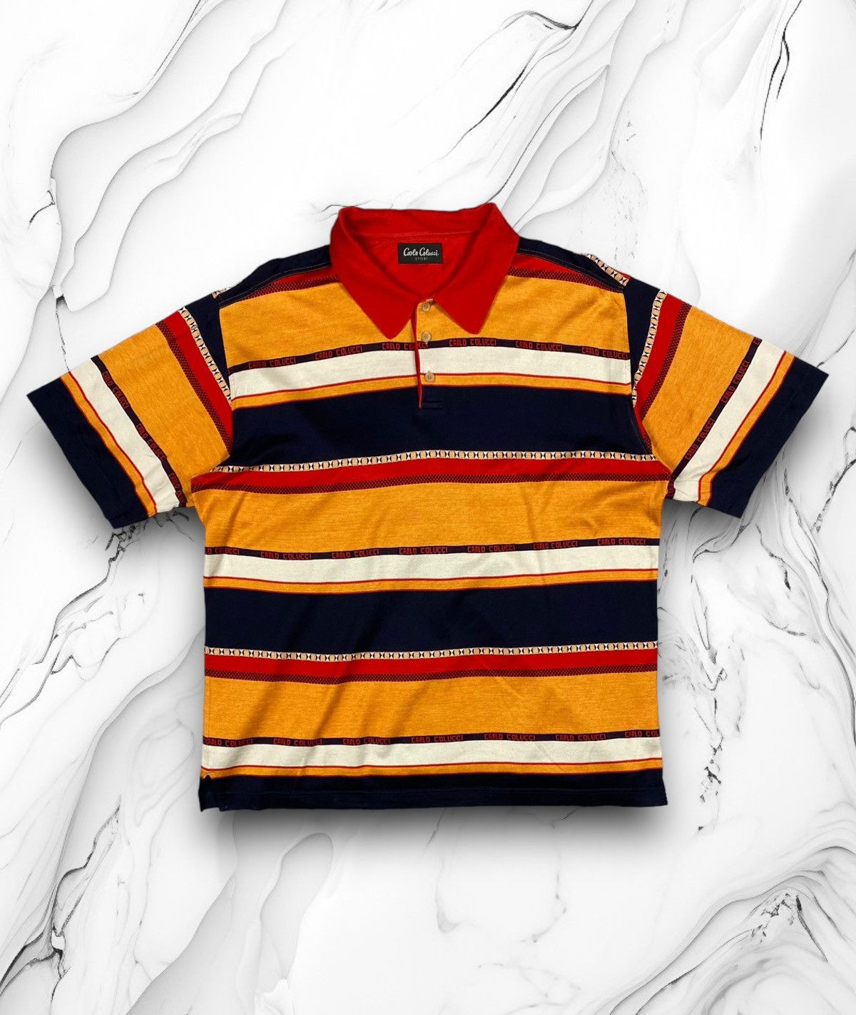 Carlo Colucci Vintage Carlo Colucci Sport Designer Luxury Polo Shirt Size US XL / EU 56 / 4 - 1 Thumbnail