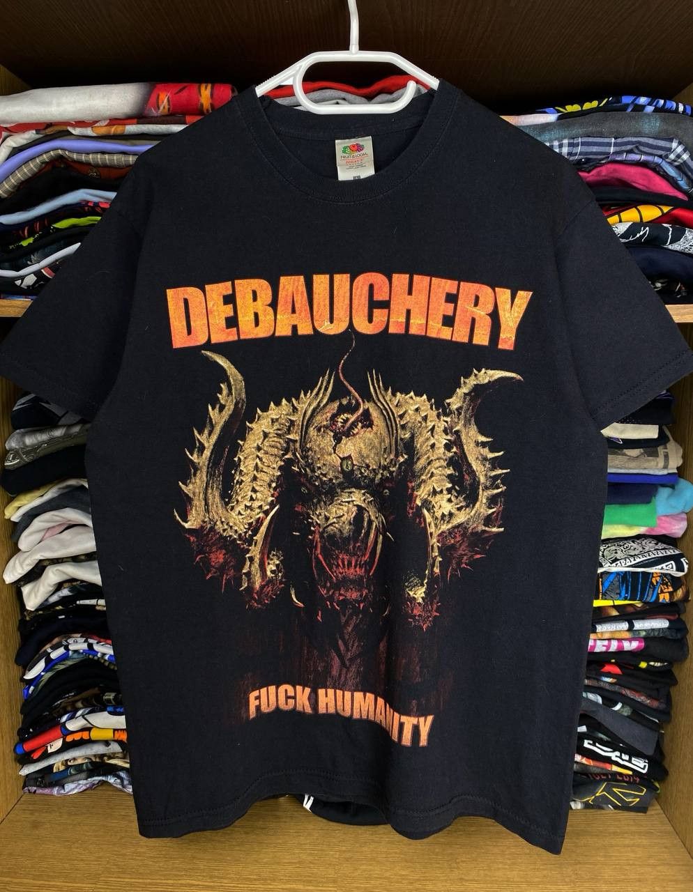 Band Tees Debauchery "Fuck Humanity" 2015 Horror Rock Band Tee Size US L / EU 52-54 / 3 - 1 Thumbnail