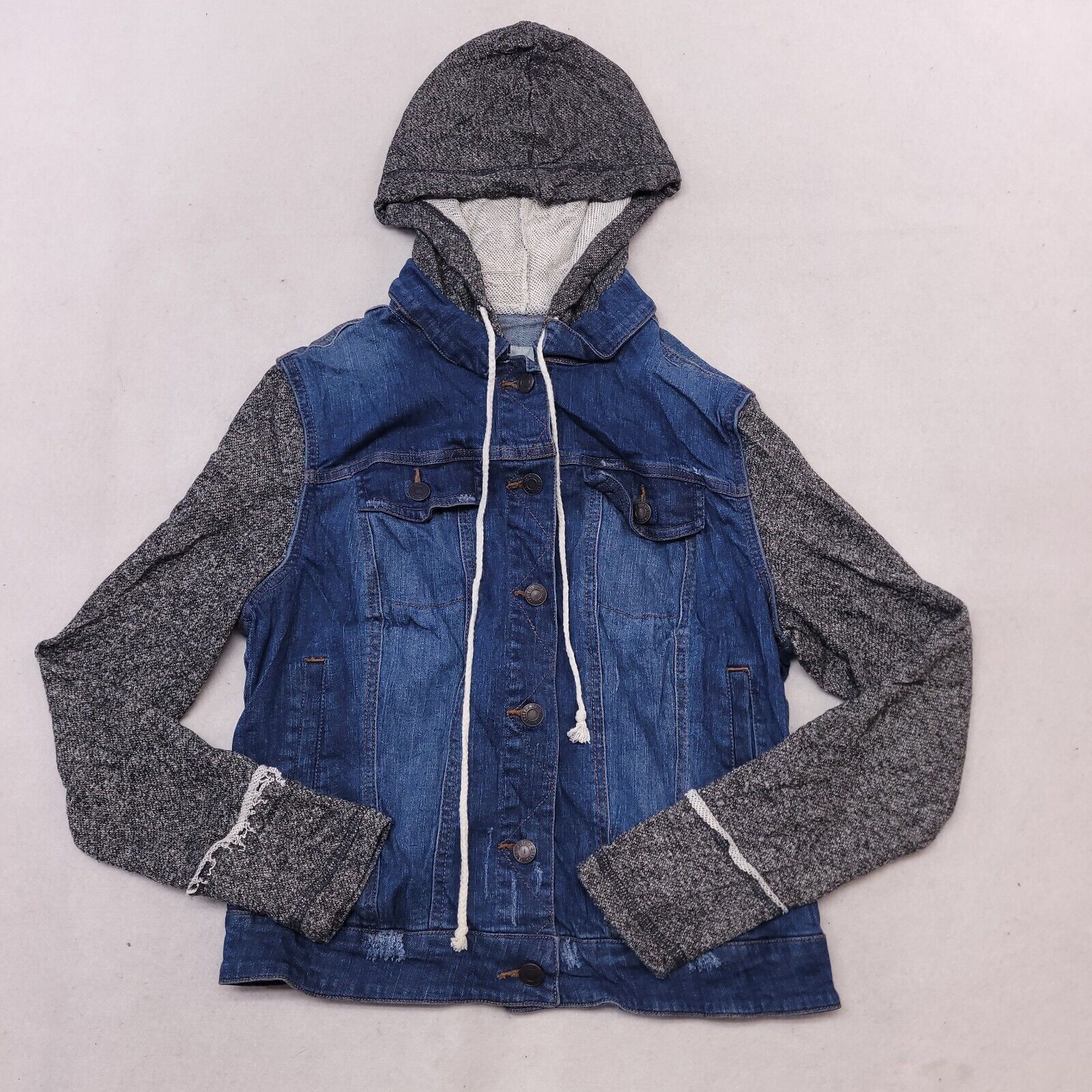 Mossimo Mossimo Supply Co Button Up Denim Hoodie Womens Size M Blue Size M / US 6-8 / IT 42-44 - 2 Thumbnail