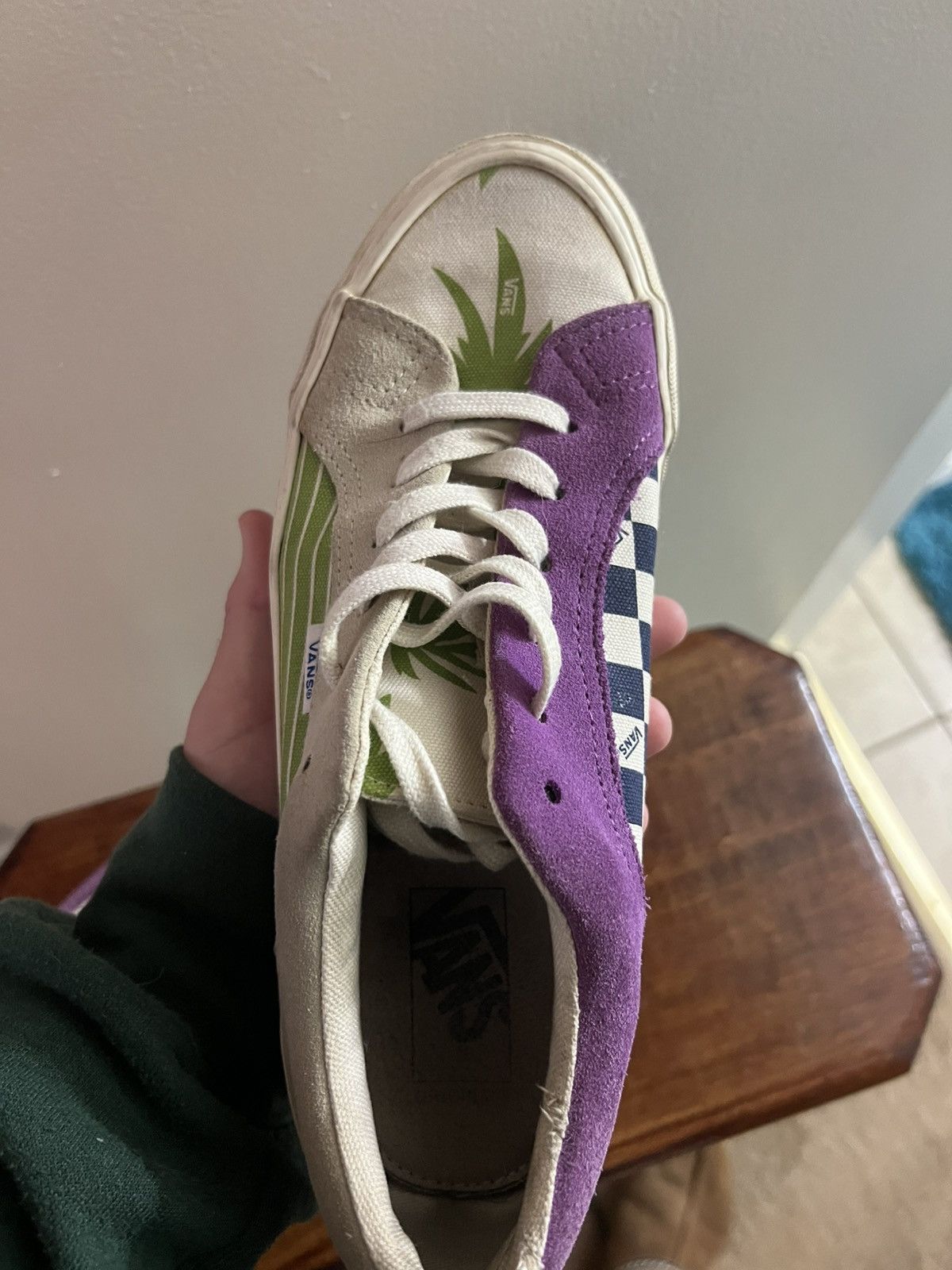 Vans Vans Vault purple and beige shoes with leaf design Size US 8.5 / EU 41-42 - 10 Thumbnail