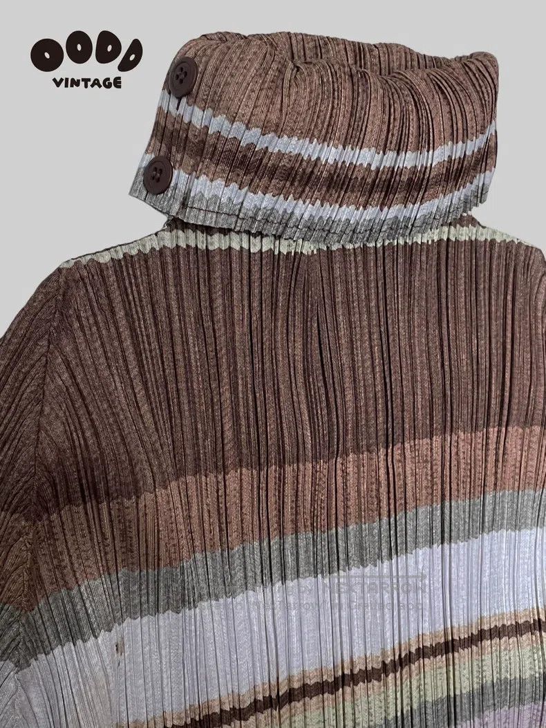Issey Miyake Issey Miyake Bowling Turtleneck Ruffle Top Size L / US 10 / IT 46 - 7 Thumbnail