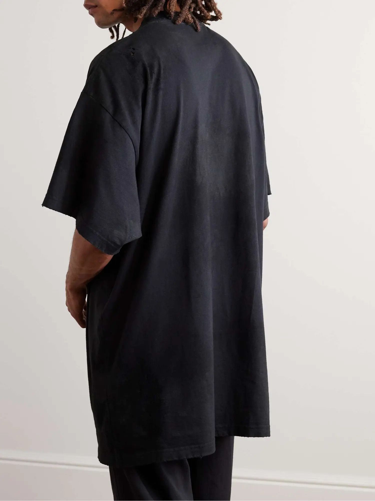 Balenciaga o1w1db10425 Skater T-Shirt Oversized in Black Size US XL / EU 56 / 4 - 3 Thumbnail