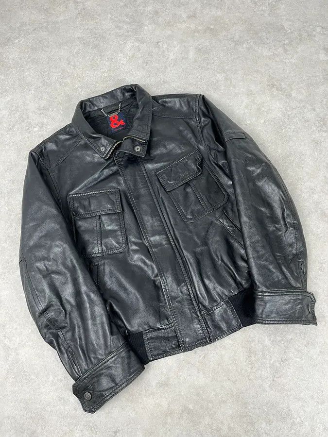 Dolce & Gabbana 1990s Dolce & Gabbana Black Leather Multi-Pocket Bomber Jacket Size US S / EU 44-46 / 1 - 4 Thumbnail