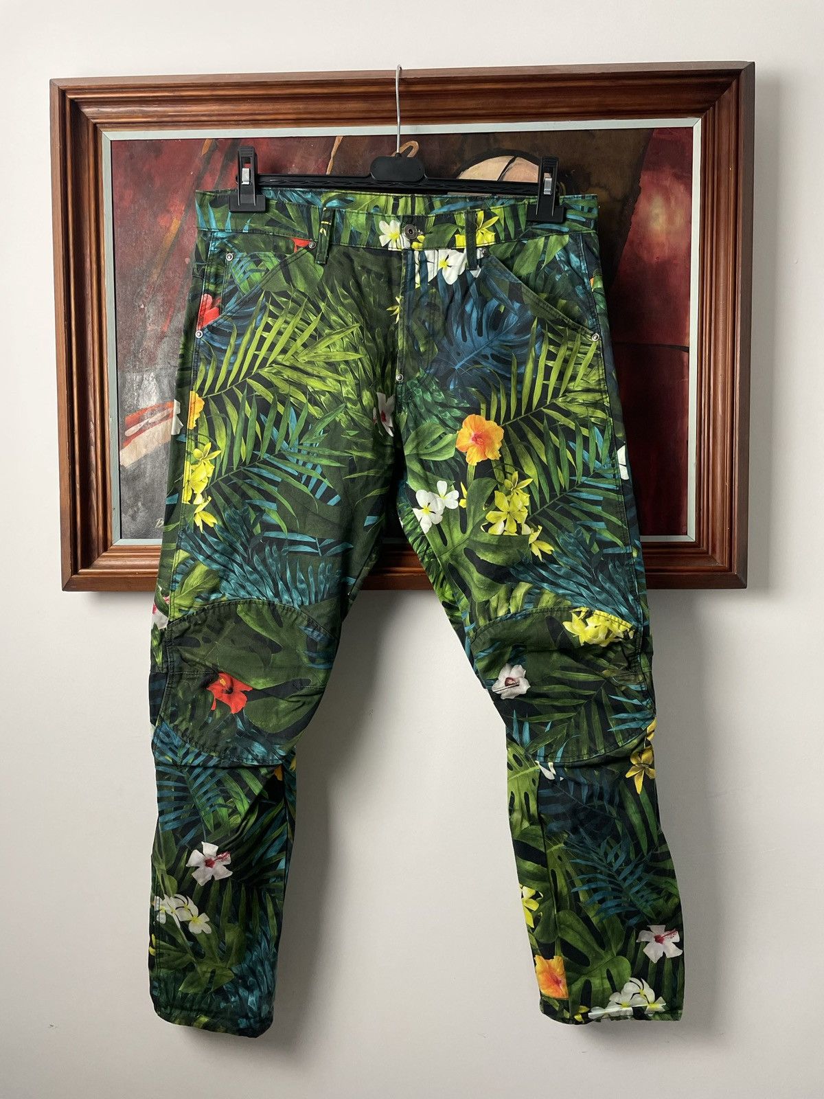 image of Avant Garde x G Star Raw Pharrell X Gstar Raw Fullprint Biker Pant Avantgarde, Men's (Size 33)
