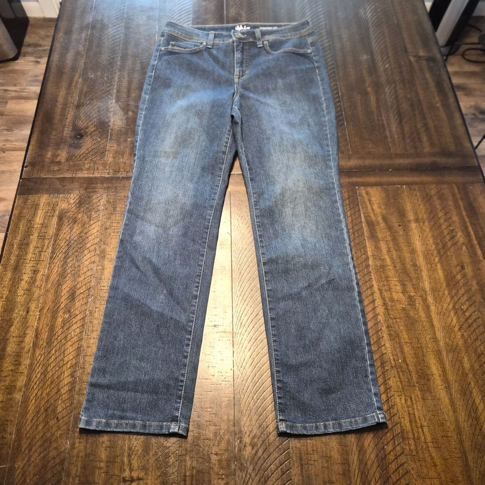 Vintage Style&co Jeans Womens Size 8 Short Blue Stretch Denim Straight Leg Size 30" / US 8 / IT 44 - 2 Thumbnail