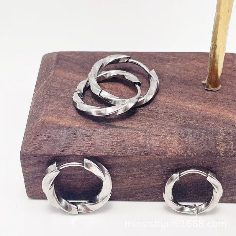 Jewelry × Sterling Silver New Trend Earrings One Pairs Chrome Jewelry Size ONE SIZE - 4 Thumbnail