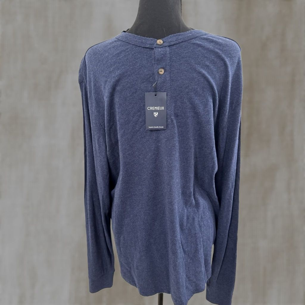 Cremieux Cremieux Button-Up Shirt Blue Long Sleeve Men L Regular Cotton Solid Collared排 Size US L / EU 52-54 / 3 - 1 Thumbnail