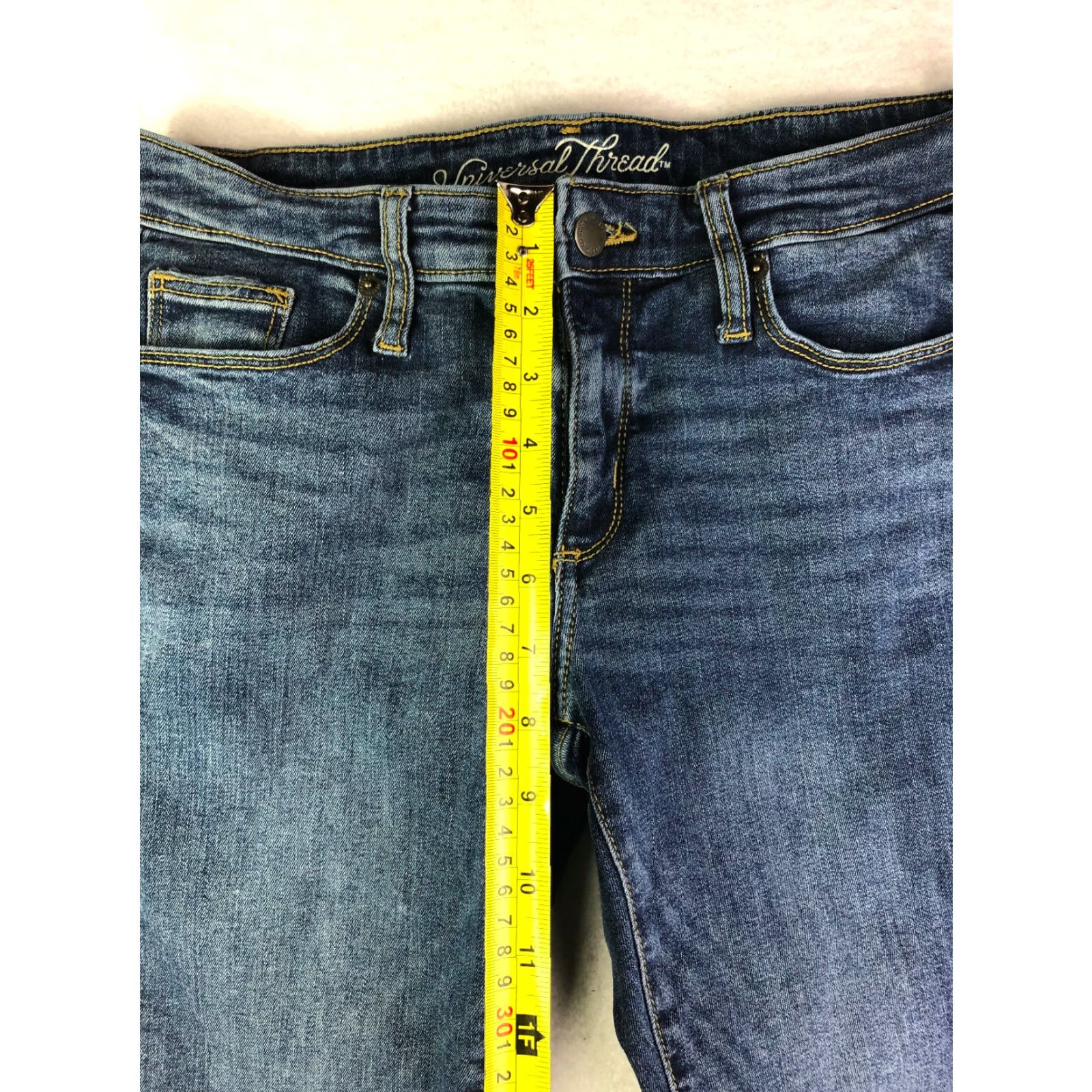 Vintage Universal Thread Juniors Jeans Mid Rise Skinny Size 6/28 Regular 27x27 Measured Size 28" / US 6 / IT 42 - 5 Thumbnail