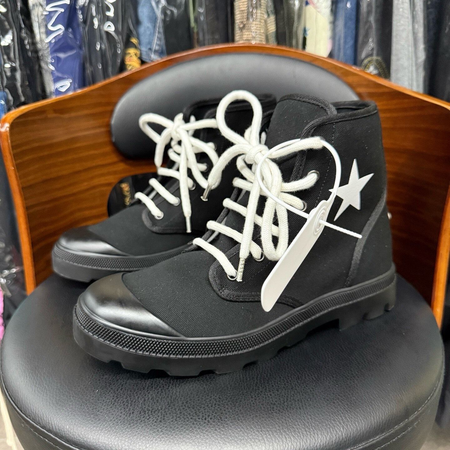 Givenchy Givenchy Canvas Black Hitop Sneakers 40 Men Size US 7.5 / EU 40-41 - 1 Thumbnail