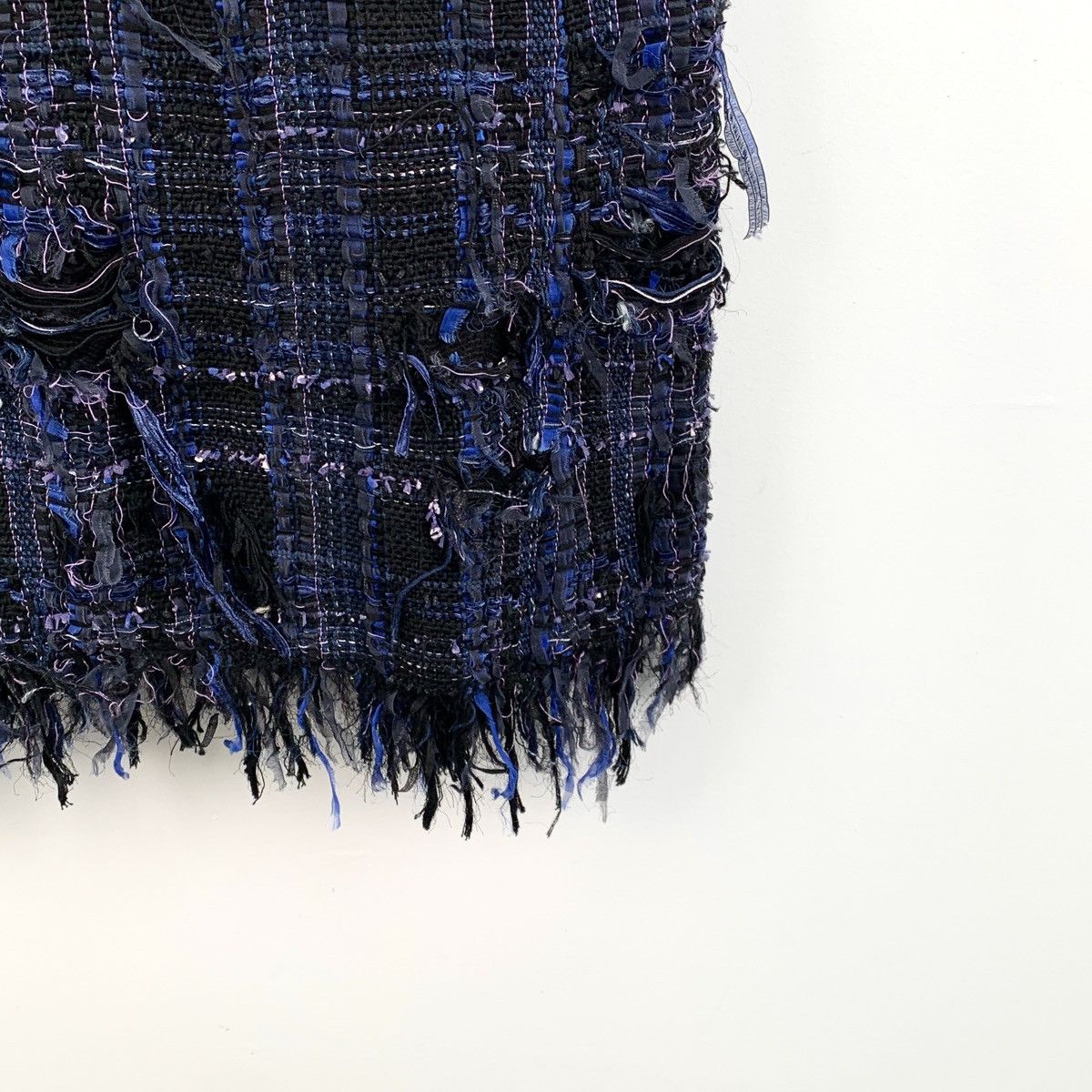Chanel Chanel Dark Blue Sleeveless Woven Tweed Tassel Dress K26WX Size XS / US 0-2 / IT 36-38 - 4 Thumbnail