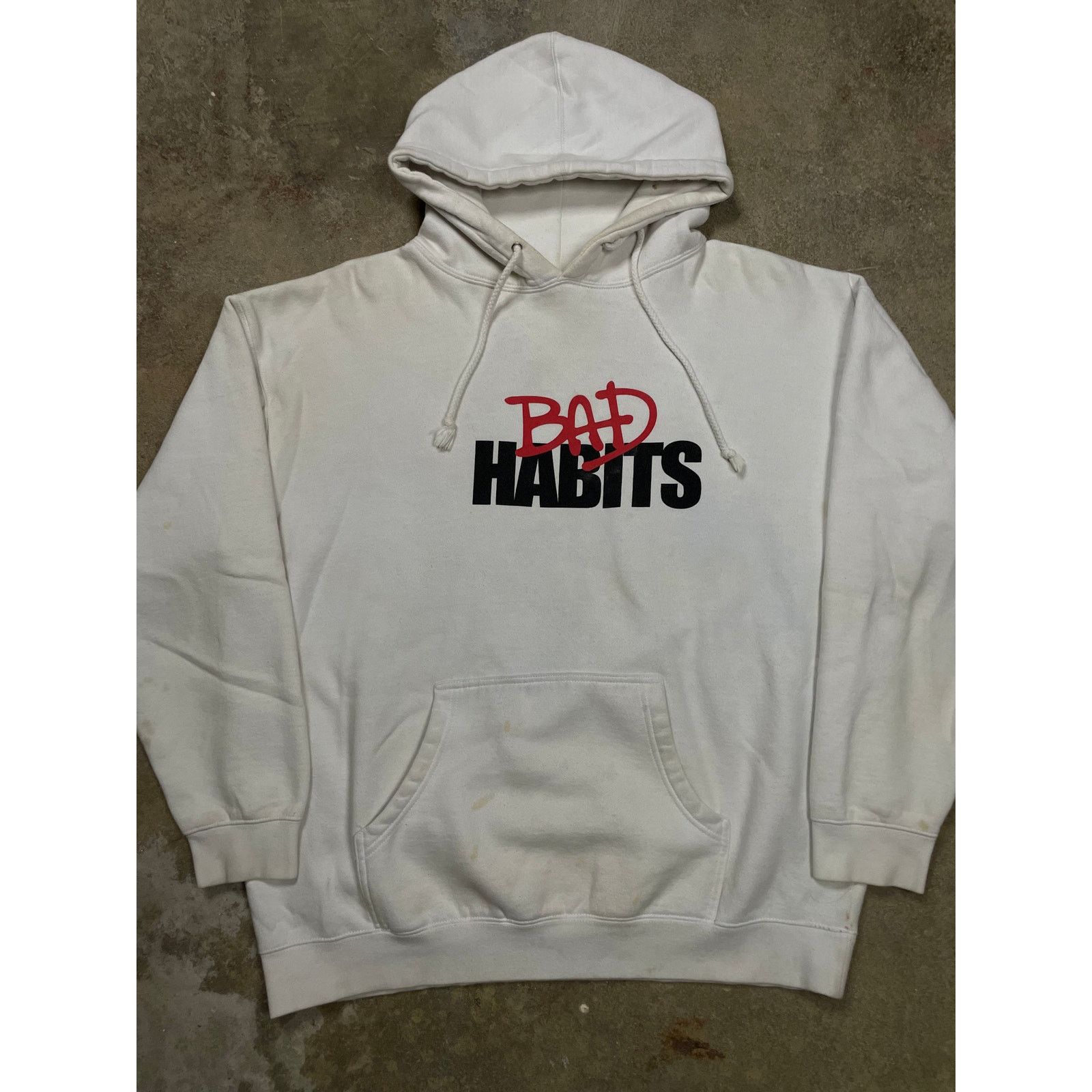 Bad habits vlone hoodie white sale