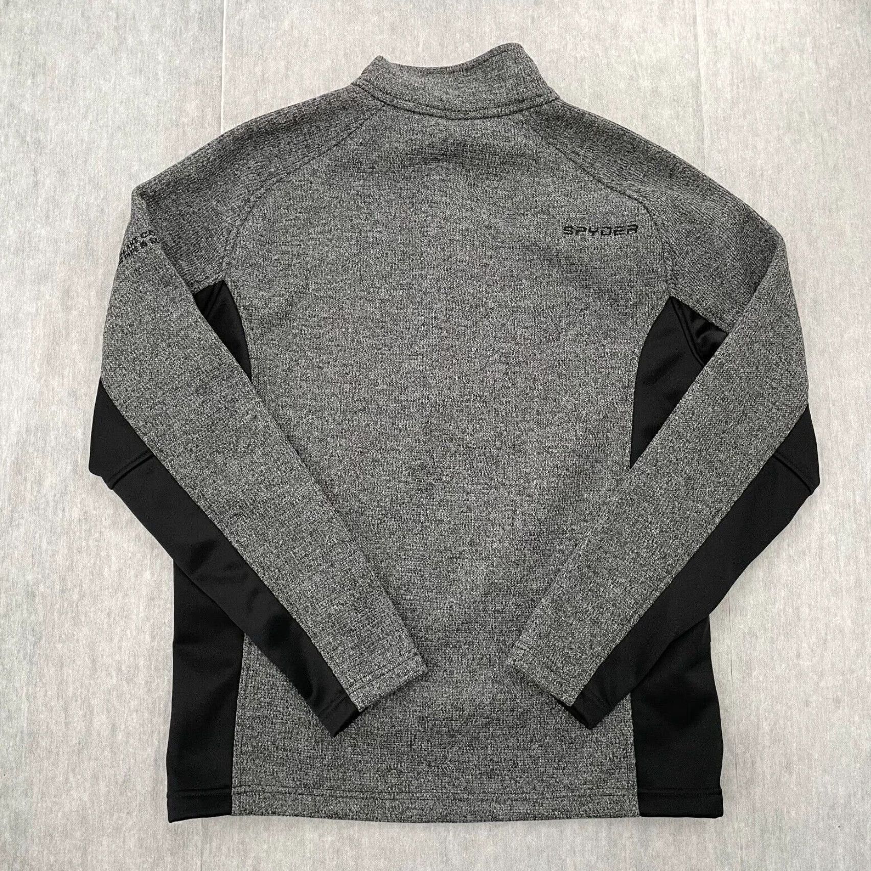 Spyder Spyder Jacket Adult Large Gray Black Accents 1/4 Zip Pullover Fleece Logo Mens L Size US L / EU 52-54 / 3 - 2 Thumbnail