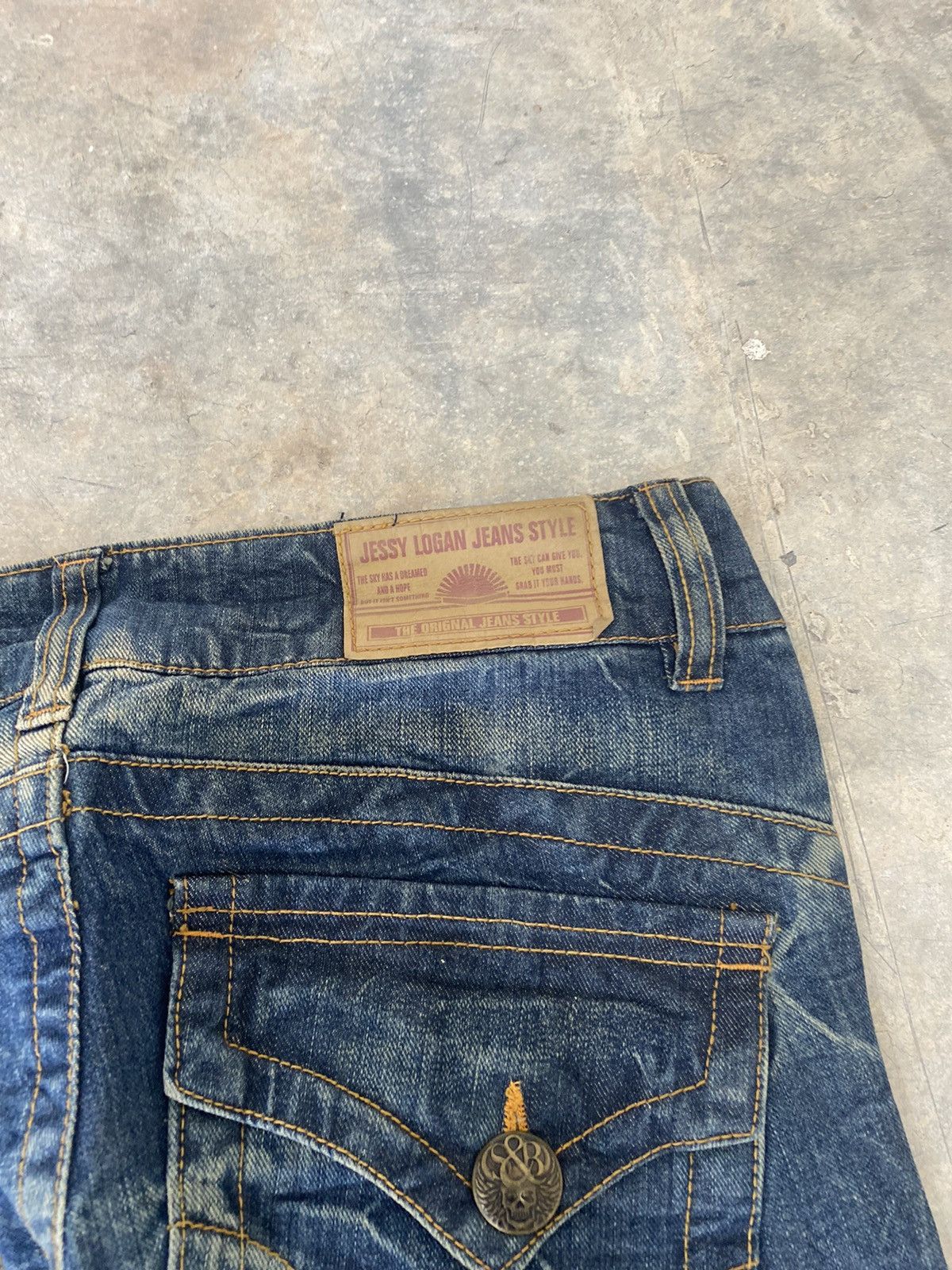 Hysteric Glamour × Japanese Brand × Le Grande Bleu (L.G.B.) Sick☠️ Jesse Logan Flare Jeans Rare 90s Size US 35 - 12 Thumbnail