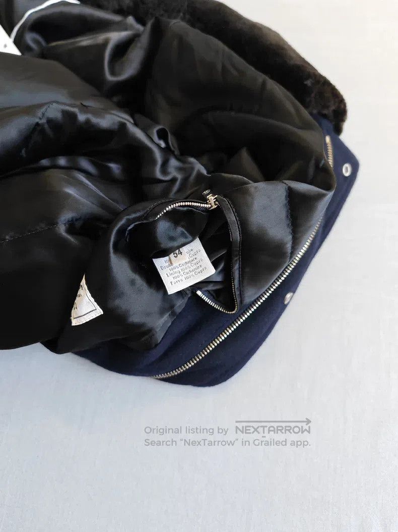 Hermes Hermes Cashmere jacket fur collar, navy blue, 100% cashmer Size US L / EU 52-54 / 3 - 5 Thumbnail