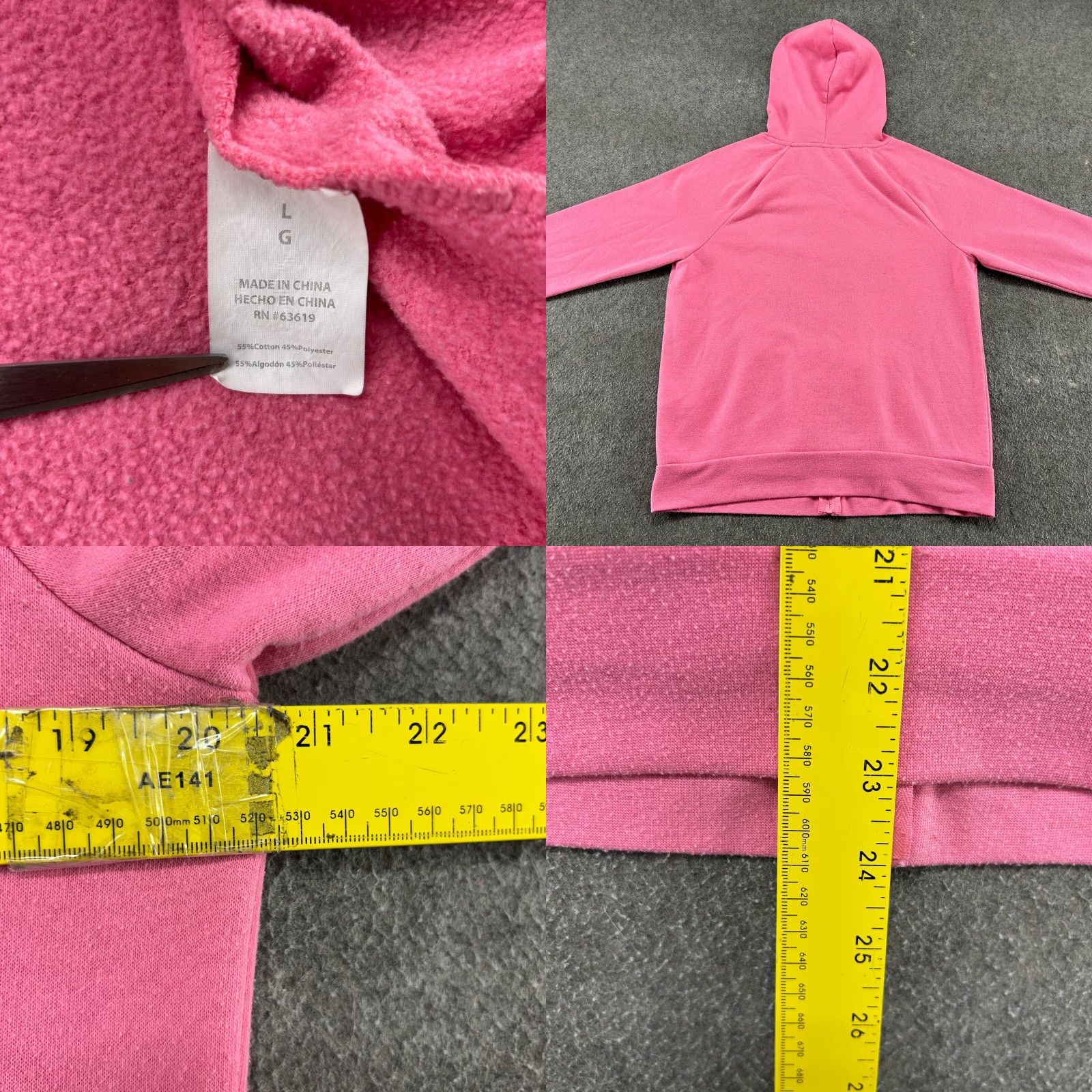 Bebe Bebe Sport Hoodie Womens L Pink Full Zip Sweatshirt Fleece Spellout Logo Bling Hoodie Sweatshirt Logo Bling Pink L Womens Mens Size L / US 10 / IT 46 - 8 Thumbnail