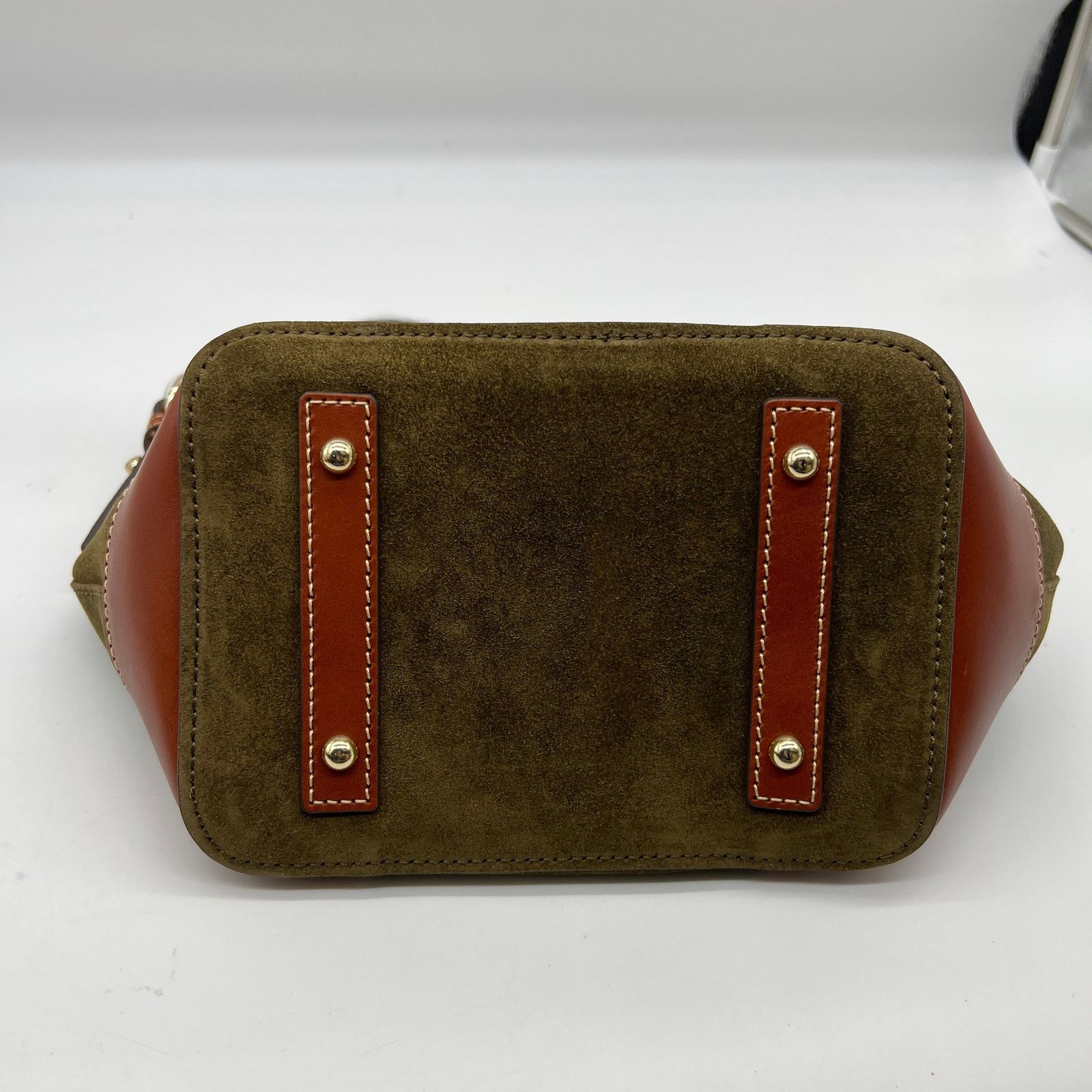 Dooney & Bourke Dooney & Bourke Suede Drawstring Crossbody Olive Size ONE SIZE - 4 Thumbnail