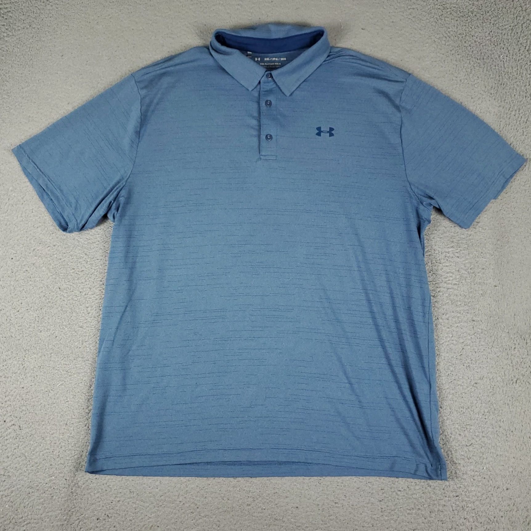 Under Armour Under Armour Polo Shirt Mens Size 2XL Blue Short Sleeve Golf Casual Size US XXL / EU 58 / 5 - 2 Thumbnail