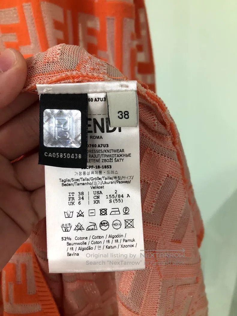 Fendi Fendi All-Print Dress Size XS / US 0-2 / IT 36-38 - 6 Thumbnail