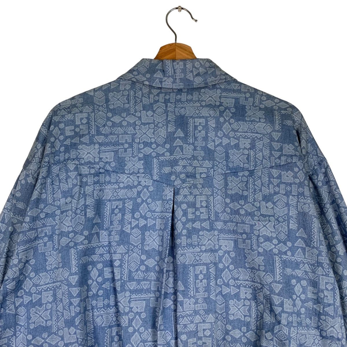 Japanese Brand WATER BACK Motif Design Blue Bomber Jacket #0889-C40 Size M / US 6-8 / IT 42-44 - 16 Thumbnail