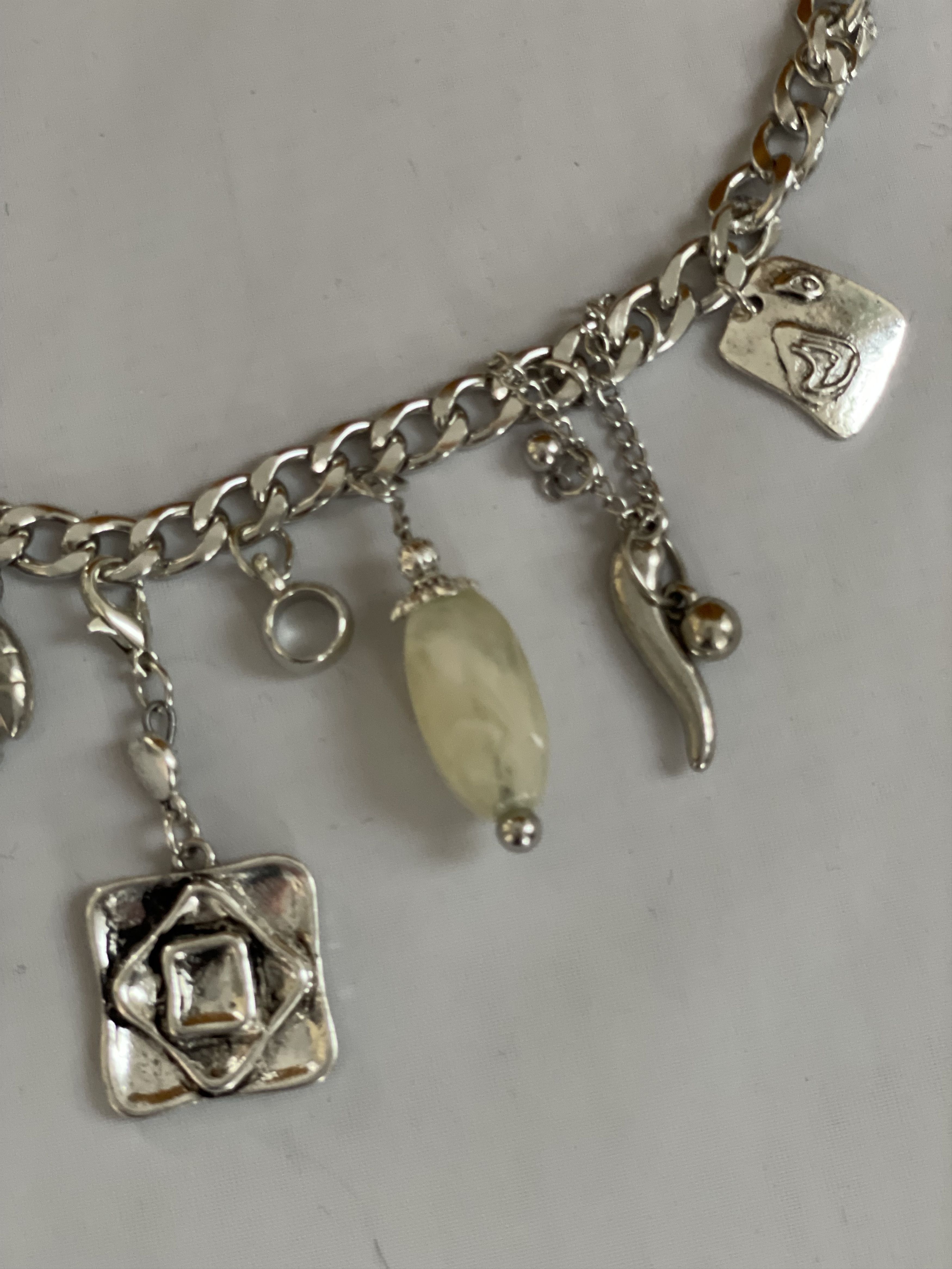 Other Necklace with 9 charms choker with natural stone Size ONE SIZE - 4 Thumbnail