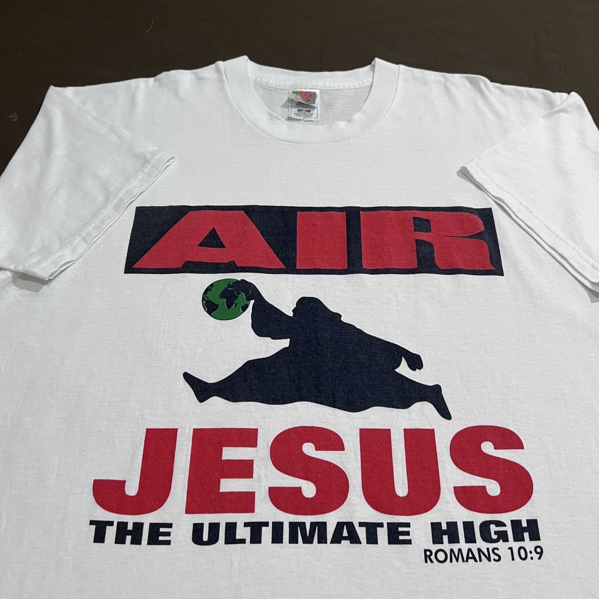 Vintage Vintage 90s Air Jesus God Bible Holy Parody Tee XL Size US XL / EU 56 / 4 - 1 Thumbnail