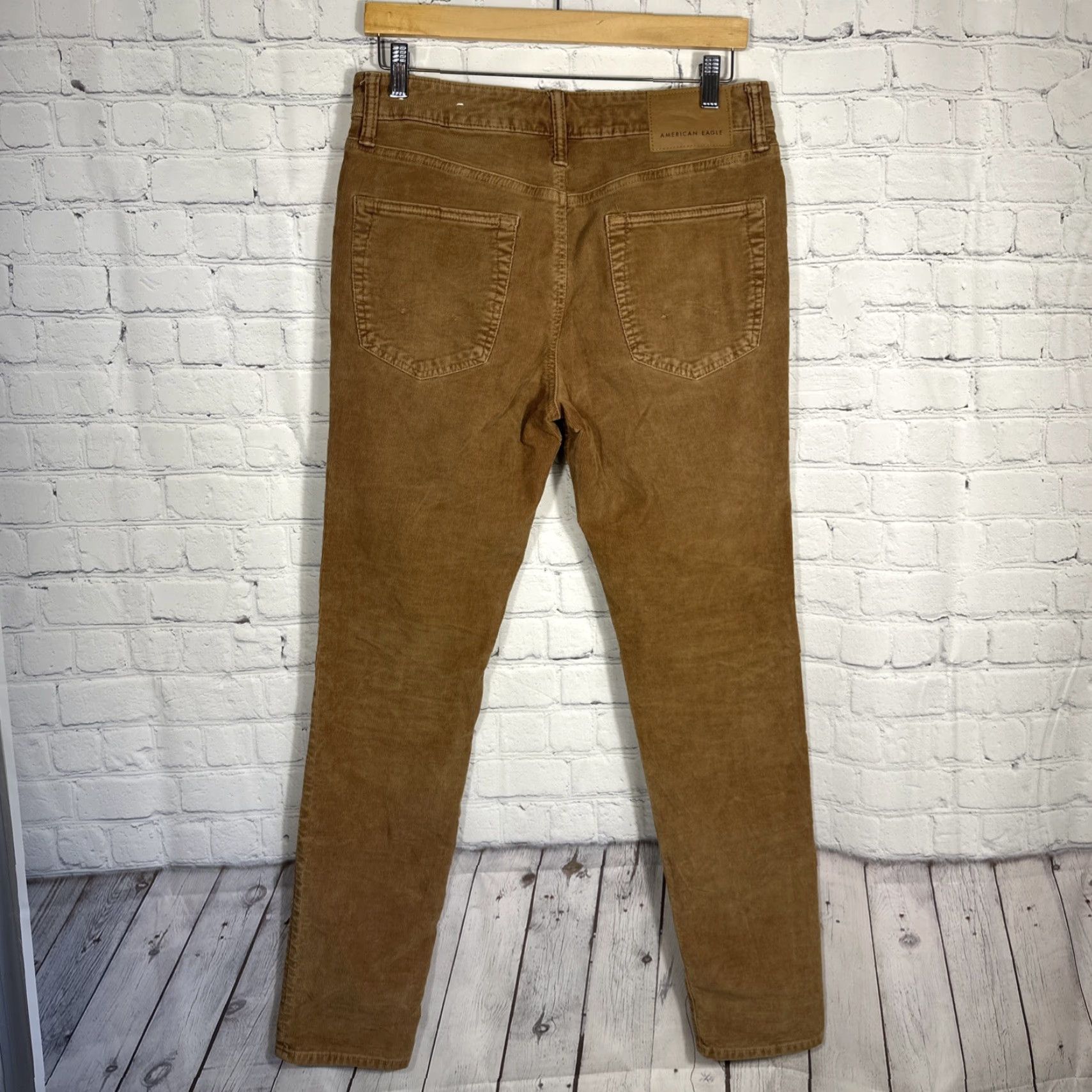 American Eagle Outfitters American Eagle Pants Mens 32X32 Flat Front Chino Corduroy Brown Preppy Size US 32 / EU 48 - 5 Thumbnail