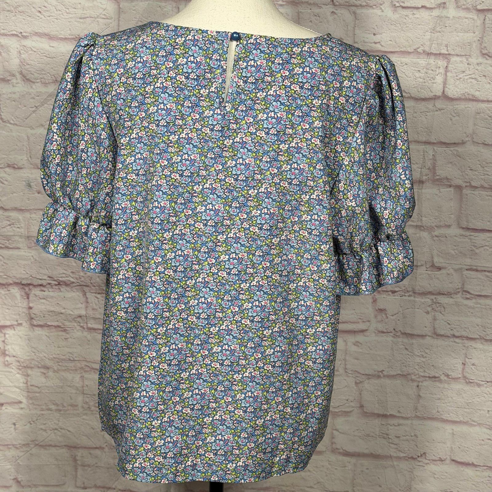 Other Floral Print Ruffle Sleeve Blouse Large Size L / US 10 / IT 46 - 6 Thumbnail