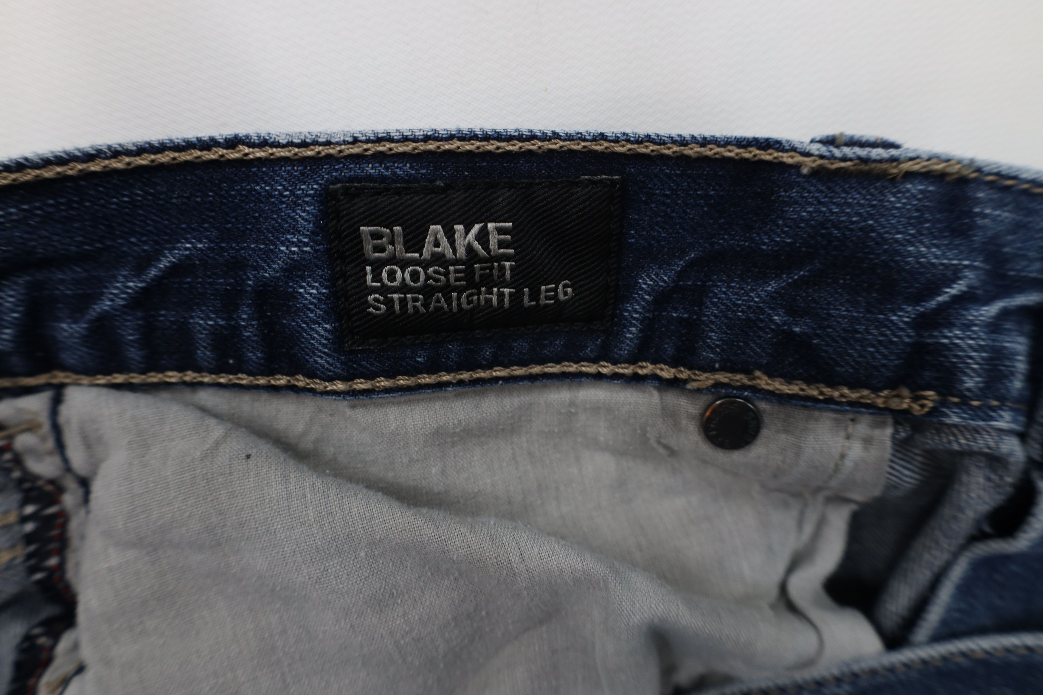 Express Vintage Y2K Express Blake Loose Fit Straight Leg Jeans Size US 34 / EU 50 - 9 Thumbnail