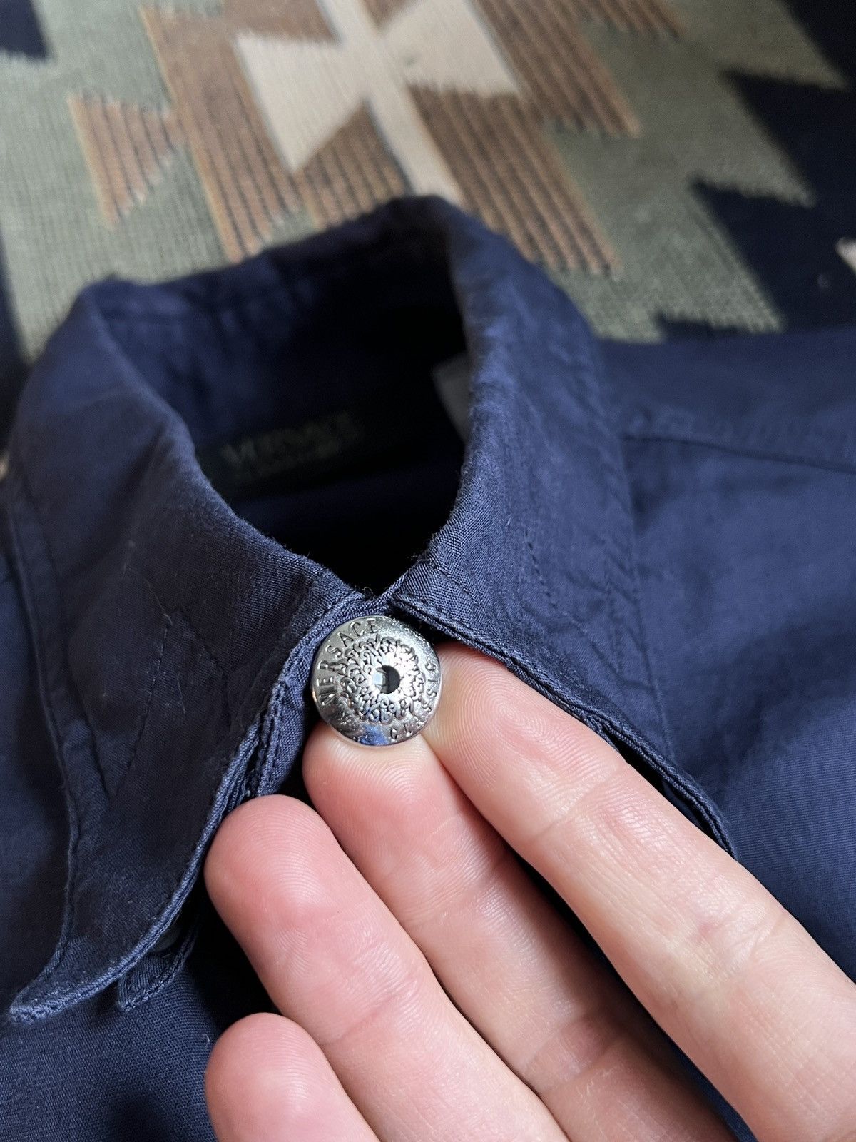 Versace × Vintage Vintage Versace Classic V2 Medusa Logo Shirt Size US M / EU 48-50 / 2 - 11 Thumbnail