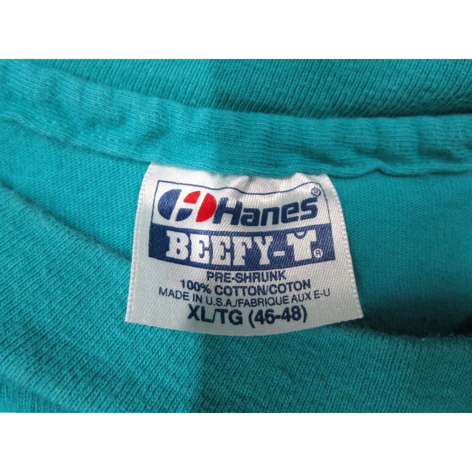 Hanes VINTAGE Hanes T-Shirt Napa Valley California Embroidered Front 90s Blue XL Men’s Short Sleeve Crew Neck Cotton Beefy-T USA Size US XL / EU 56 / 4 - 3 Thumbnail