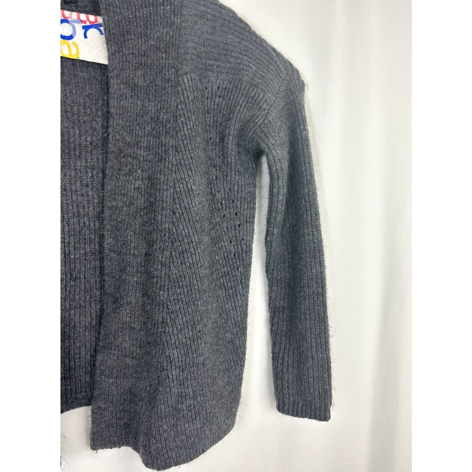 Banana Republic Banana Republic Womens Small Gray Cardigan Long Sleeve Cotton Blend Open Sweater Size S / US 4 / IT 40 - 6 Thumbnail