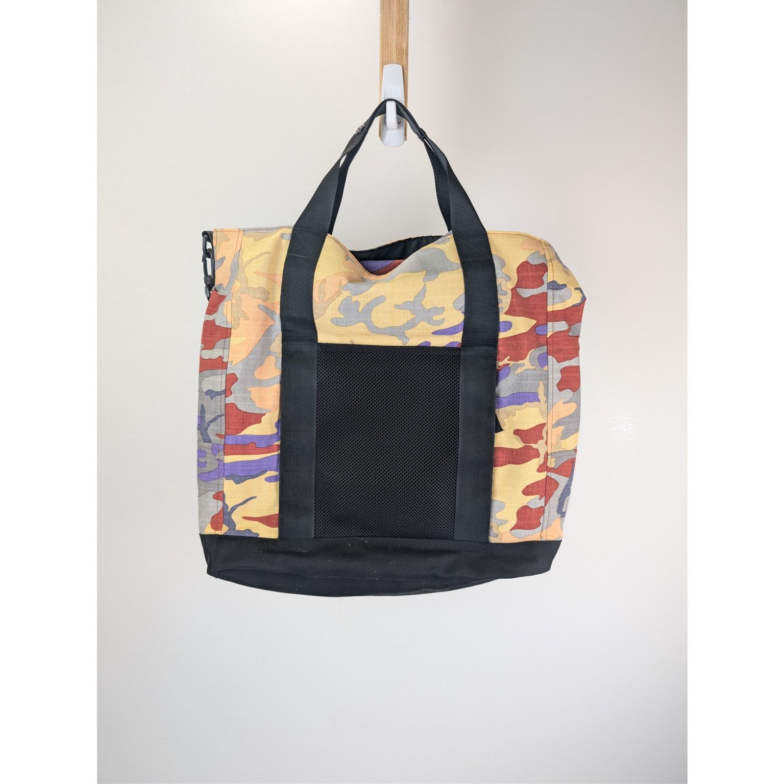 Stone Island o1rshd1 Heritage Camo Large Compass Embroidered Tote Bag Size ONE SIZE - 8 Thumbnail