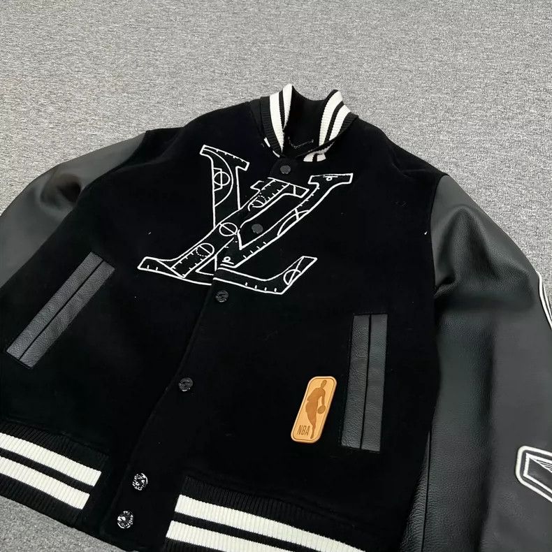 Louis Vuitton Louis Vuitton Leather Sleeve Baseball Jacket 2505-Nextarrow Size US L / EU 52-54 / 3 - 4 Thumbnail