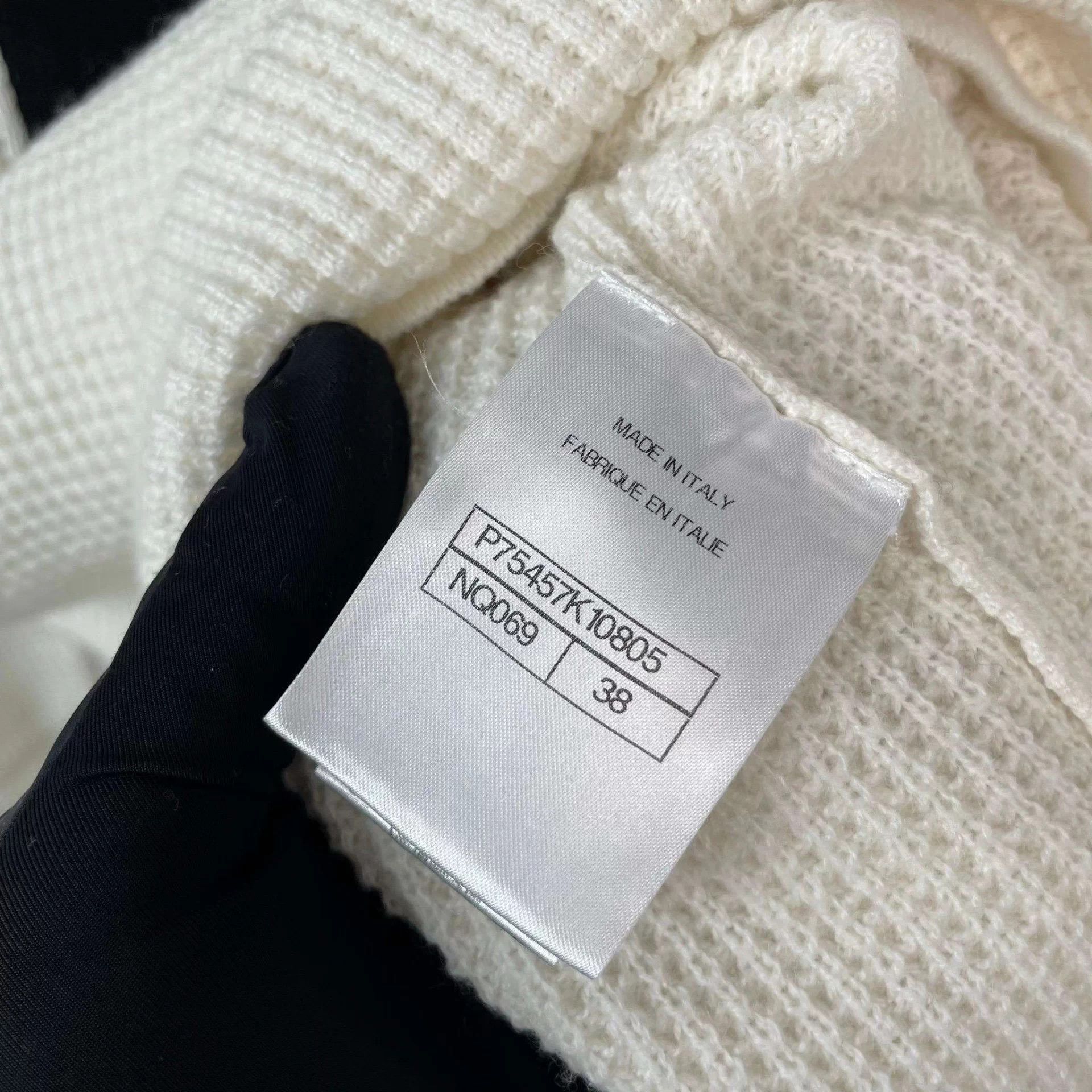 Chanel Chanel waffle blacktrim Polo longsleeve knit FR38 23A Size S / US 4 / IT 40 - 6 Thumbnail